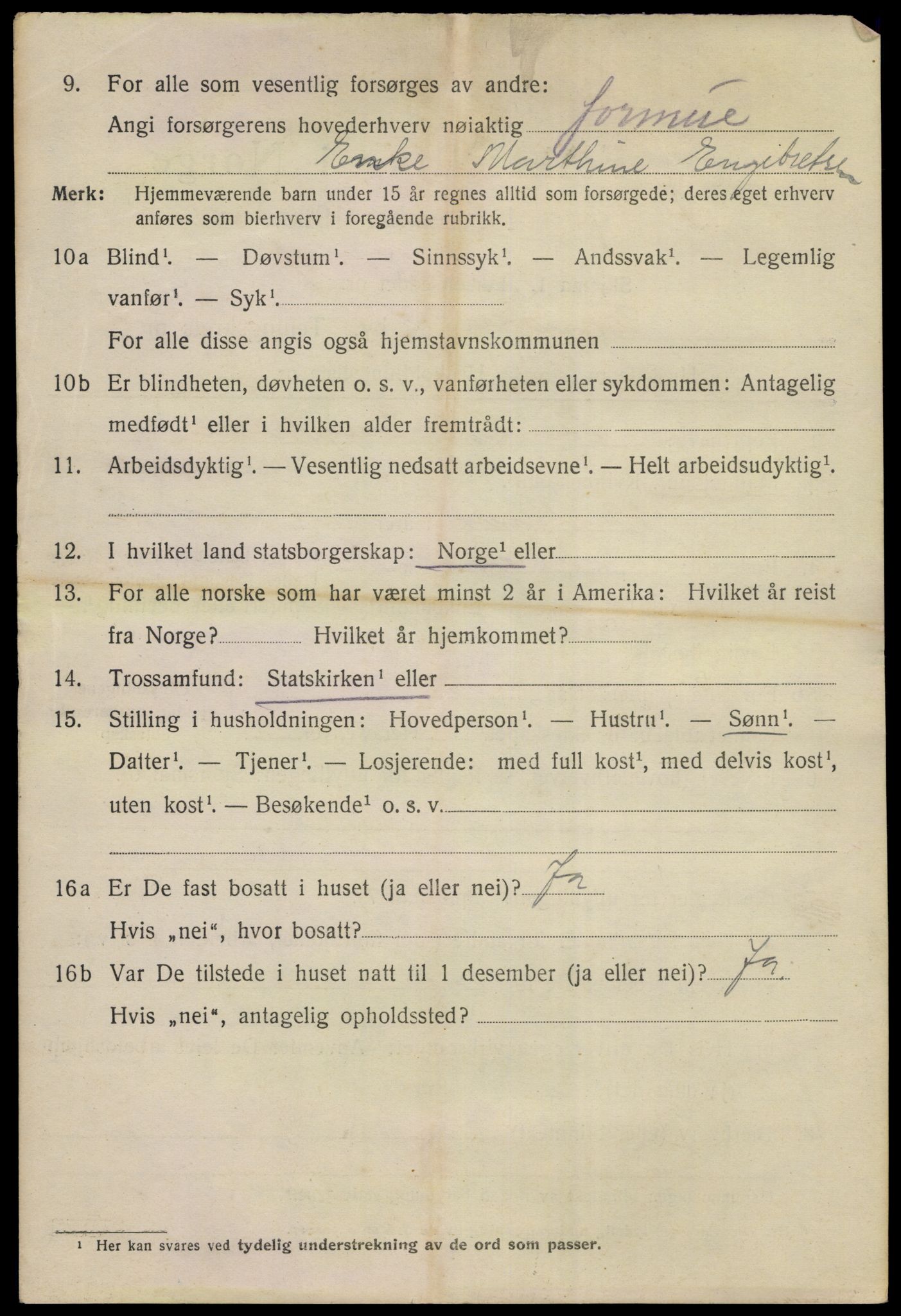 SAKO, 1920 census for Kongsberg, 1920, p. 9901