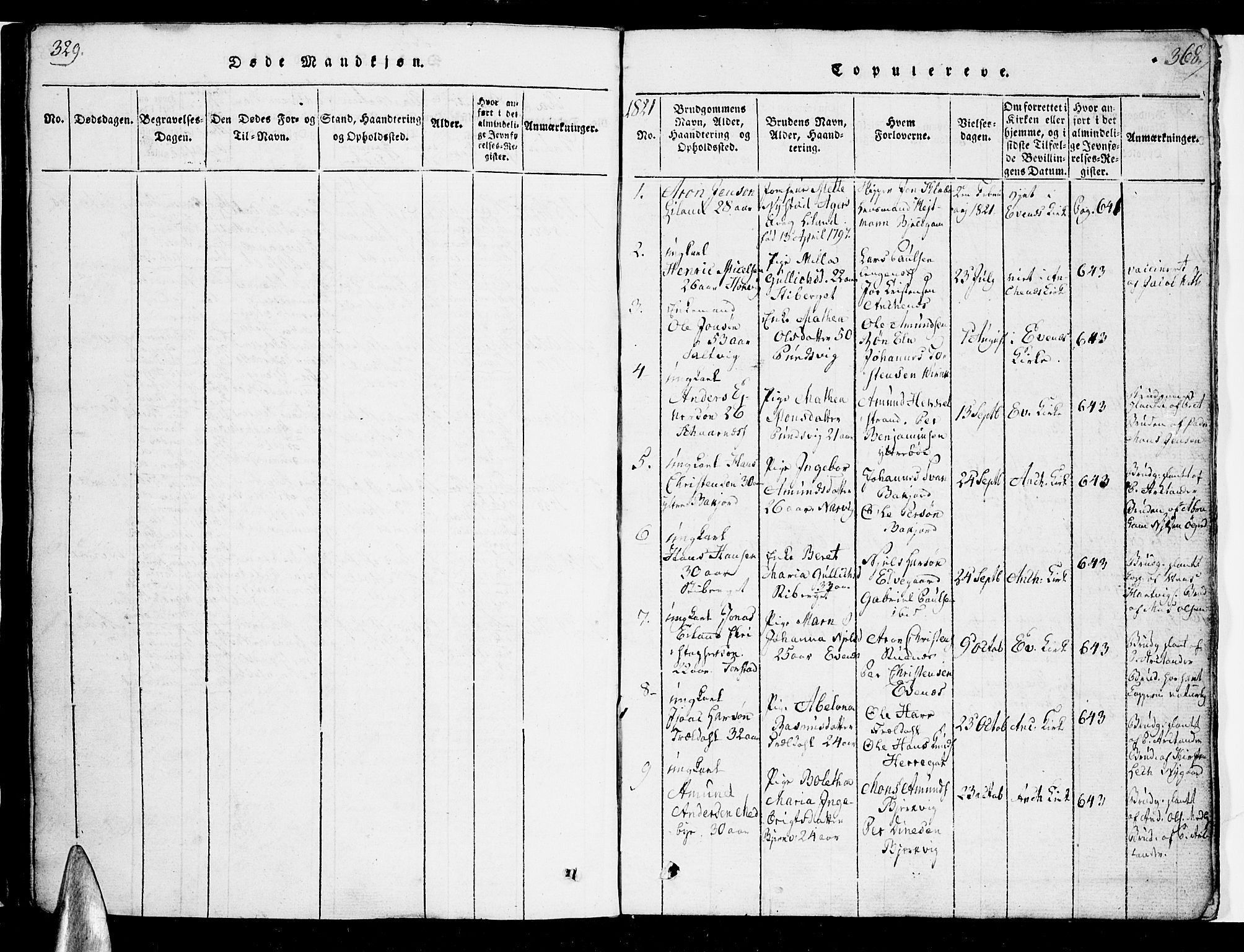 Ministerialprotokoller, klokkerbøker og fødselsregistre - Nordland, SAT/A-1459/863/L0894: Parish register (official) no. 863A06, 1821-1851, p. 367-368