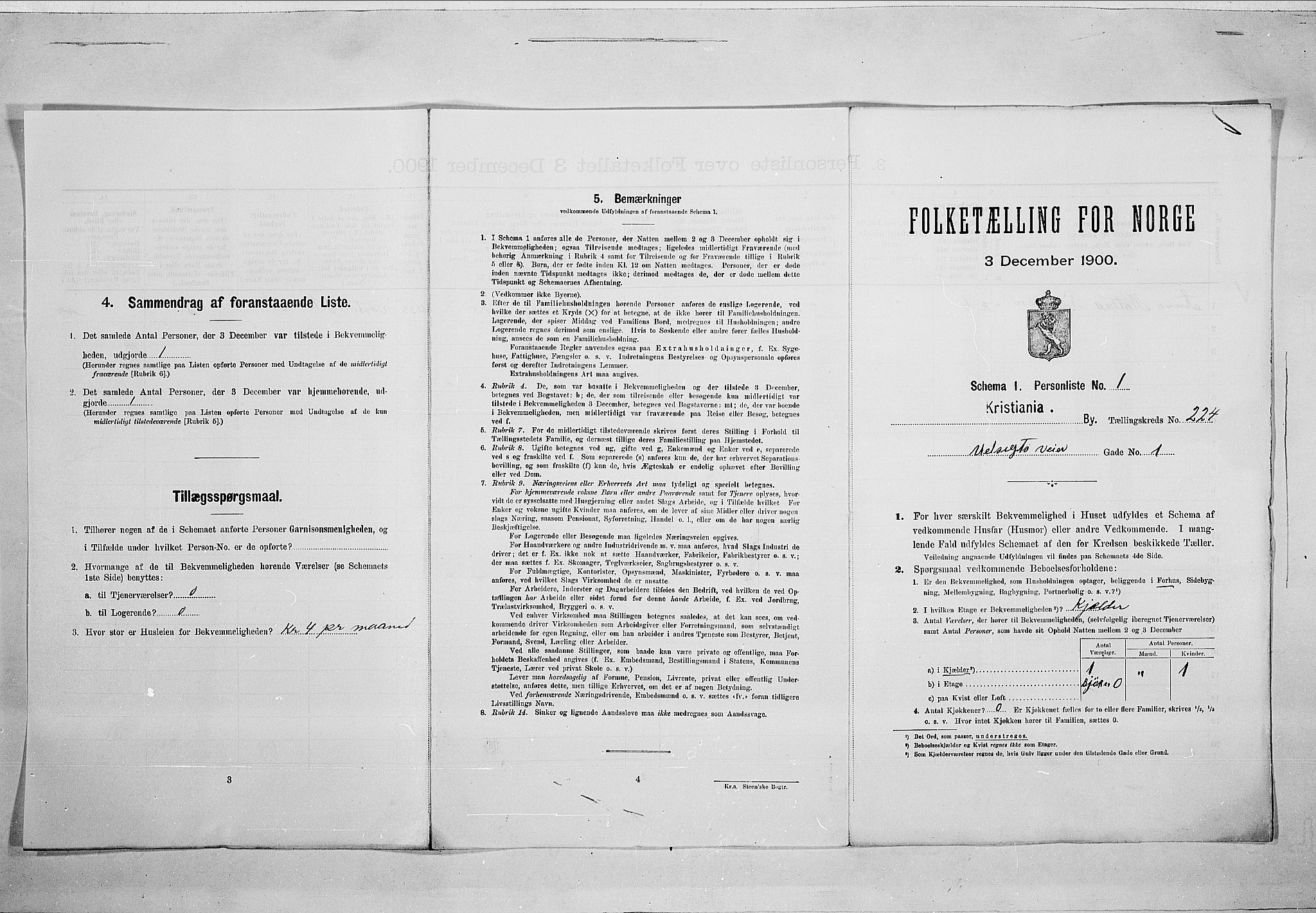 SAO, 1900 census for Kristiania, 1900, p. 106644