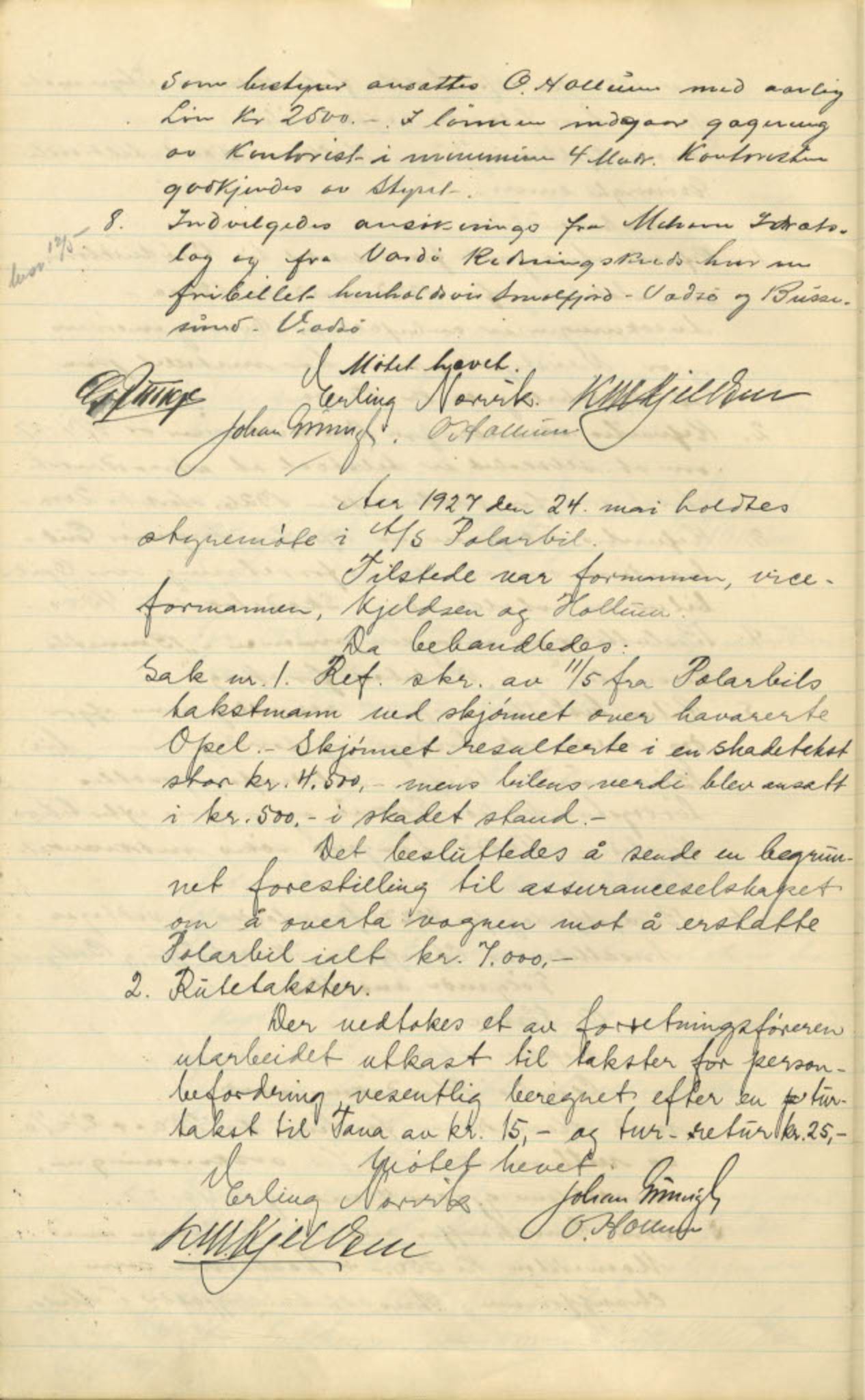  Polarbil AS, FMFB/A-1033/A/Aa/L0002: Forhandlingsprotokoll, 1926-1935, p. 22