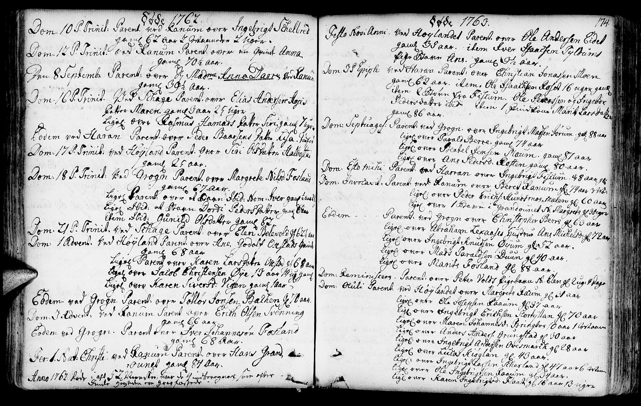 Ministerialprotokoller, klokkerbøker og fødselsregistre - Nord-Trøndelag, SAT/A-1458/764/L0542: Parish register (official) no. 764A02, 1748-1779, p. 174