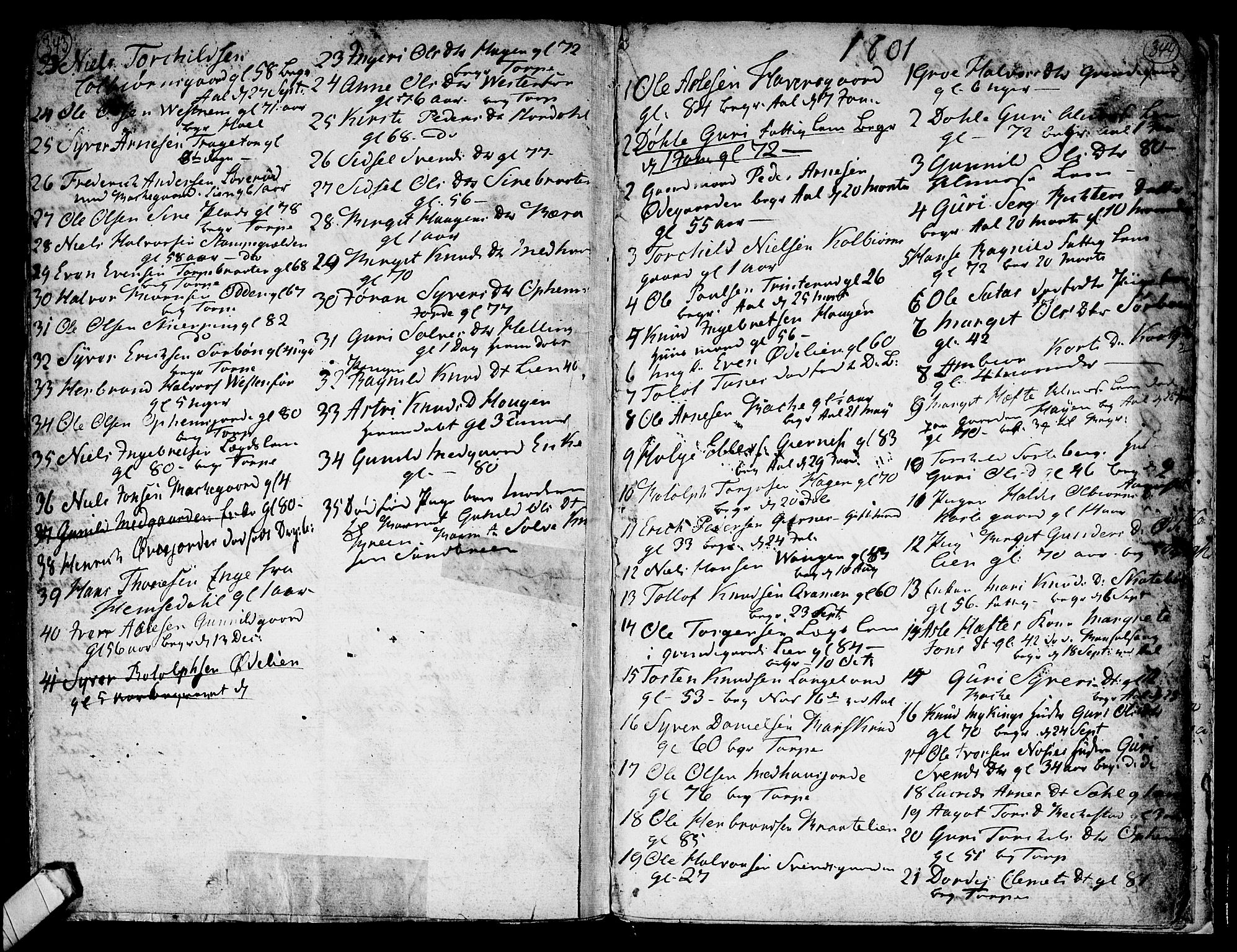 Ål kirkebøker, SAKO/A-249/F/Fa/L0002: Parish register (official) no. I 2, 1771-1806, p. 343-344