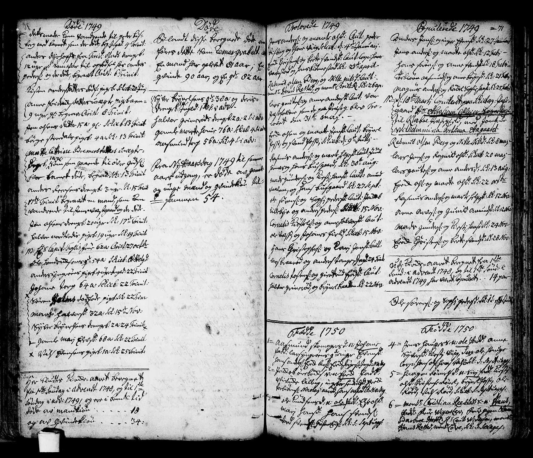 Skjeberg prestekontor Kirkebøker, SAO/A-10923/F/Fa/L0002: Parish register (official) no. I 2, 1726-1791, p. 71