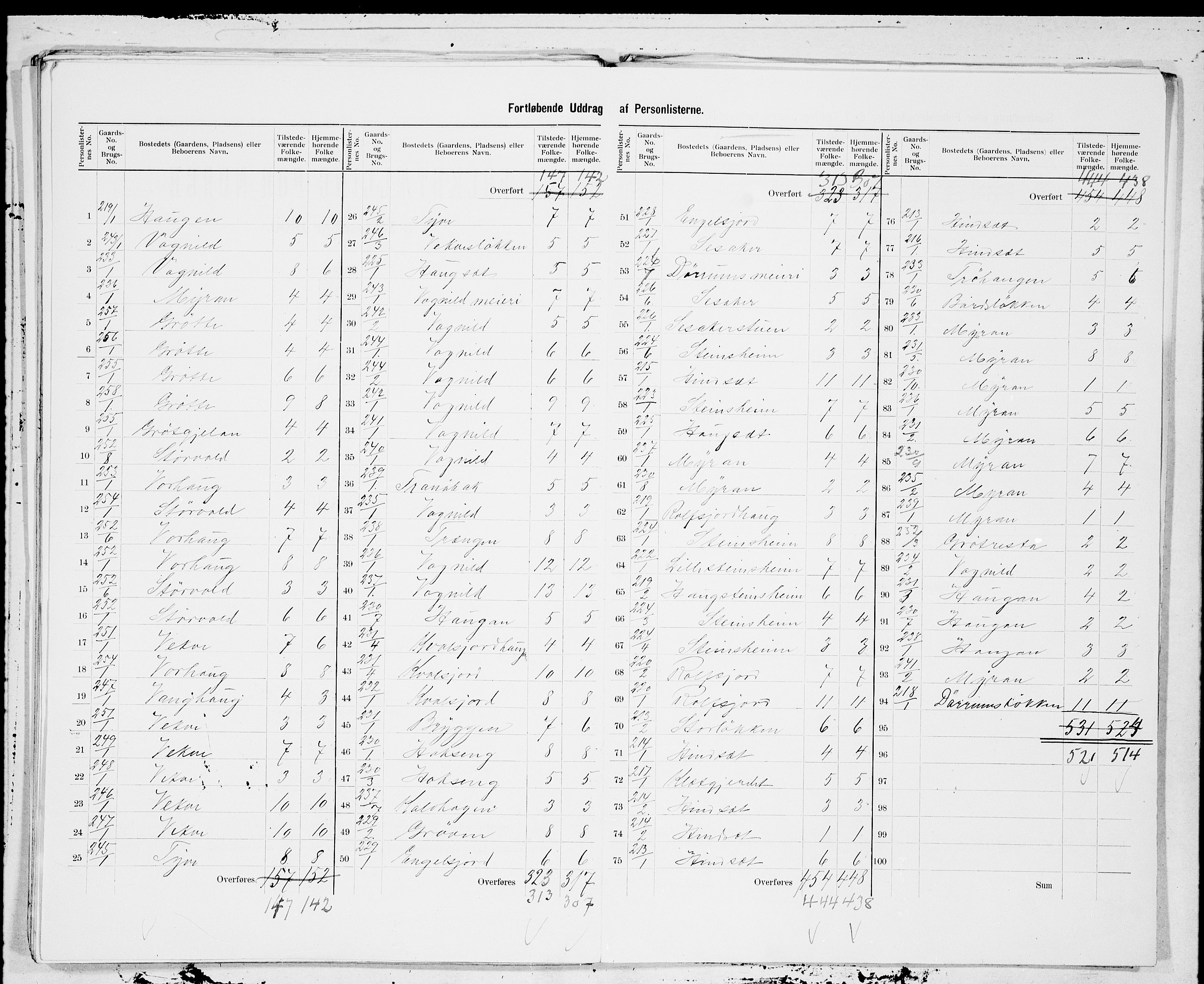 SAT, 1900 census for Oppdal, 1900, p. 29