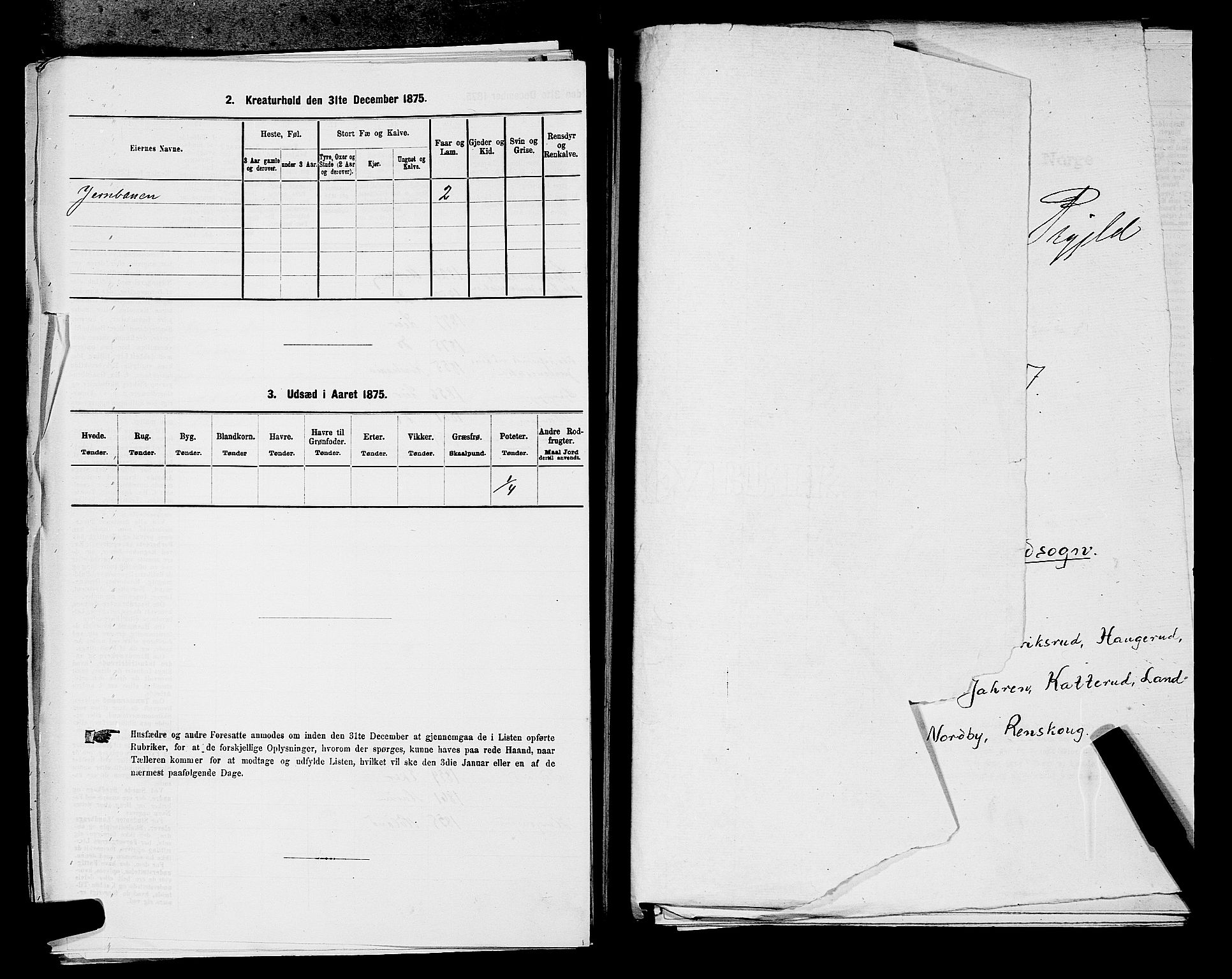 SAKO, 1875 census for 0626P Lier, 1875, p. 696