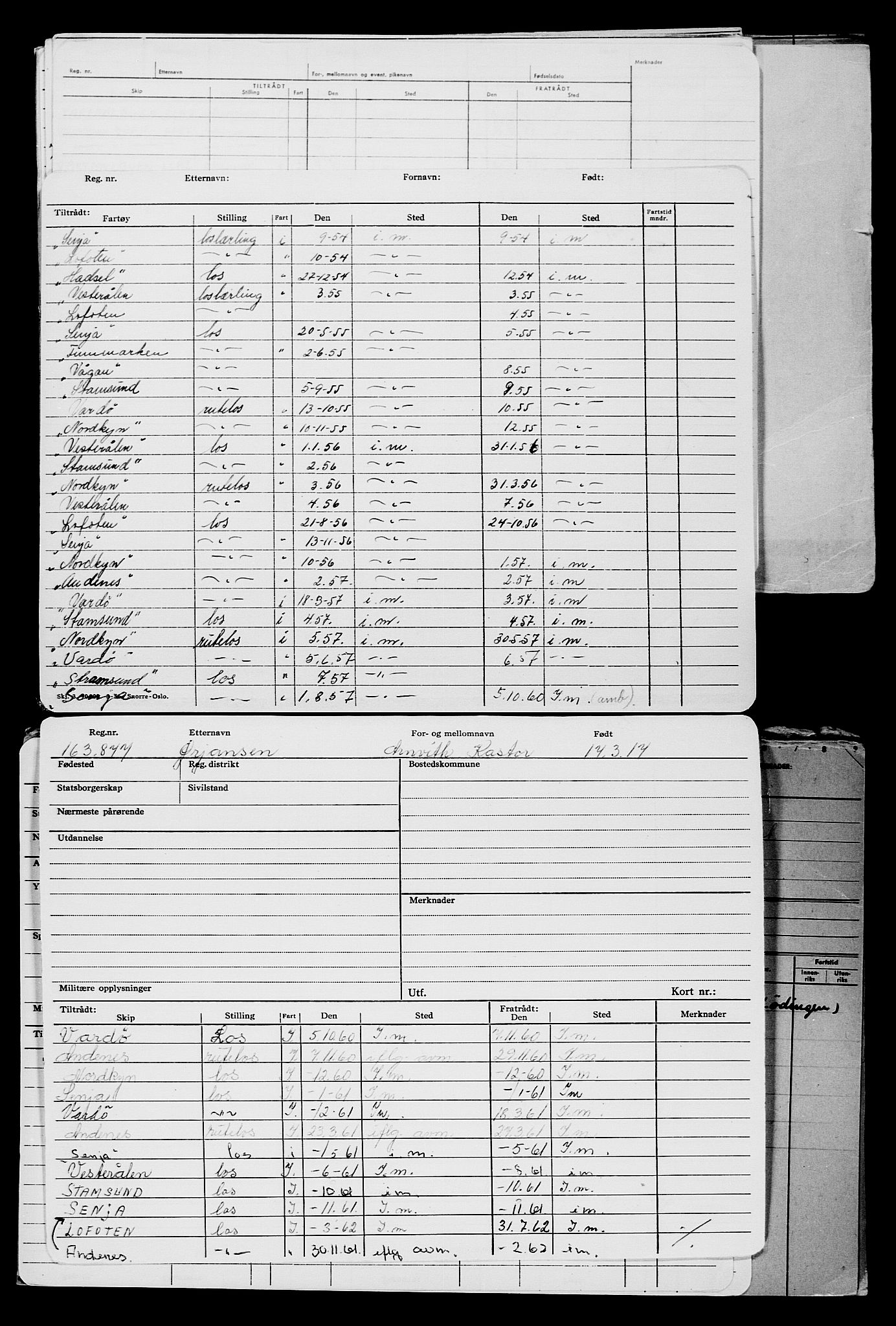 Direktoratet for sjømenn, AV/RA-S-3545/G/Gb/L0147: Hovedkort, 1917, p. 91