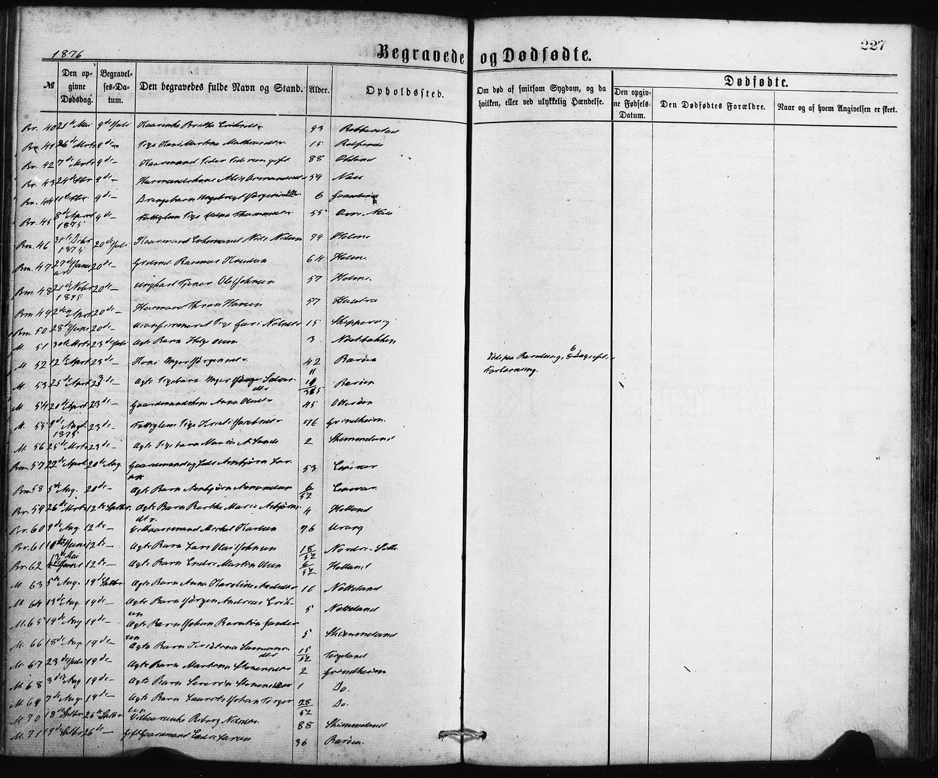 Finnås sokneprestembete, AV/SAB-A-99925/H/Ha/Haa/Haaa/L0009: Parish register (official) no. A 9, 1873-1881, p. 227