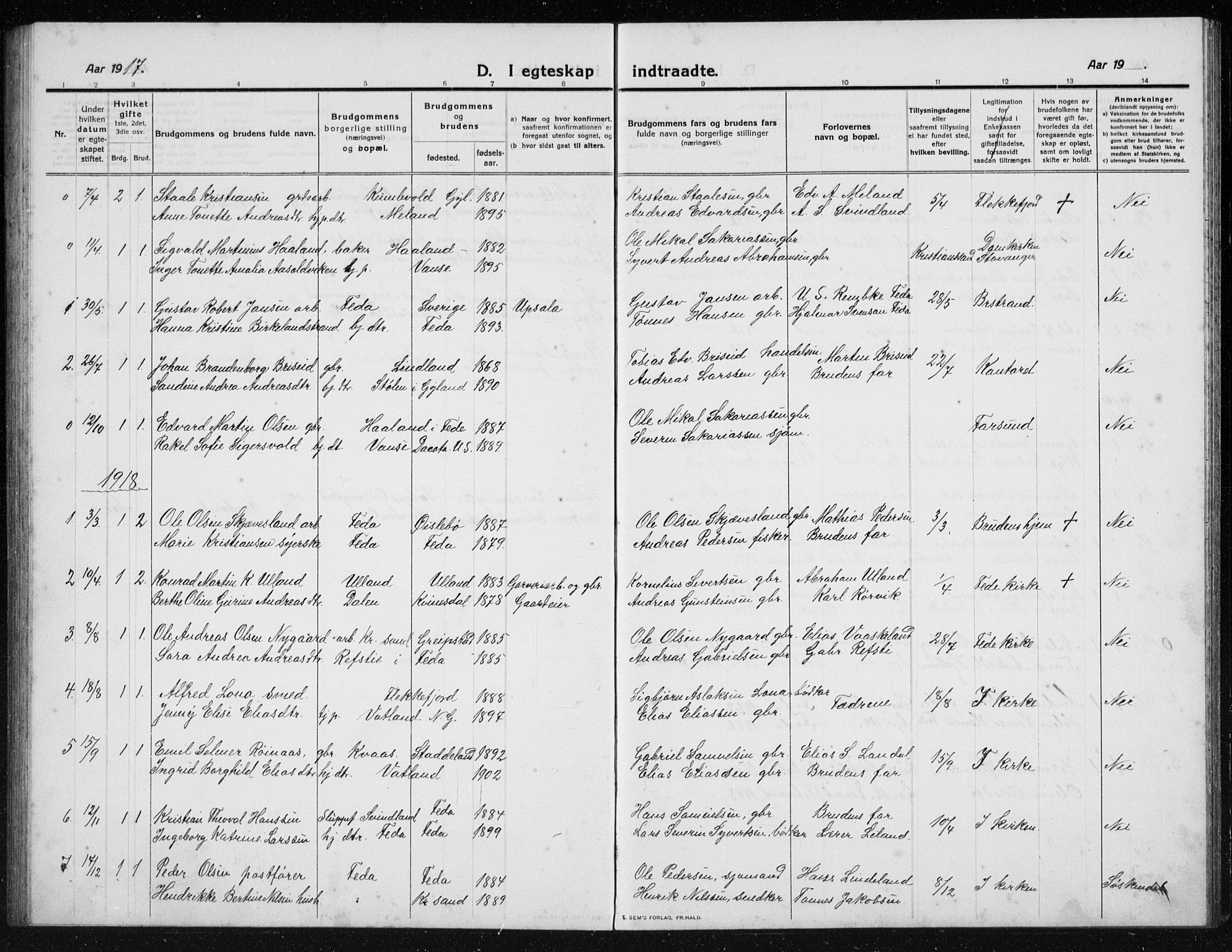 Kvinesdal sokneprestkontor, AV/SAK-1111-0026/F/Fb/Fba/L0005: Parish register (copy) no. B 5, 1910-1934