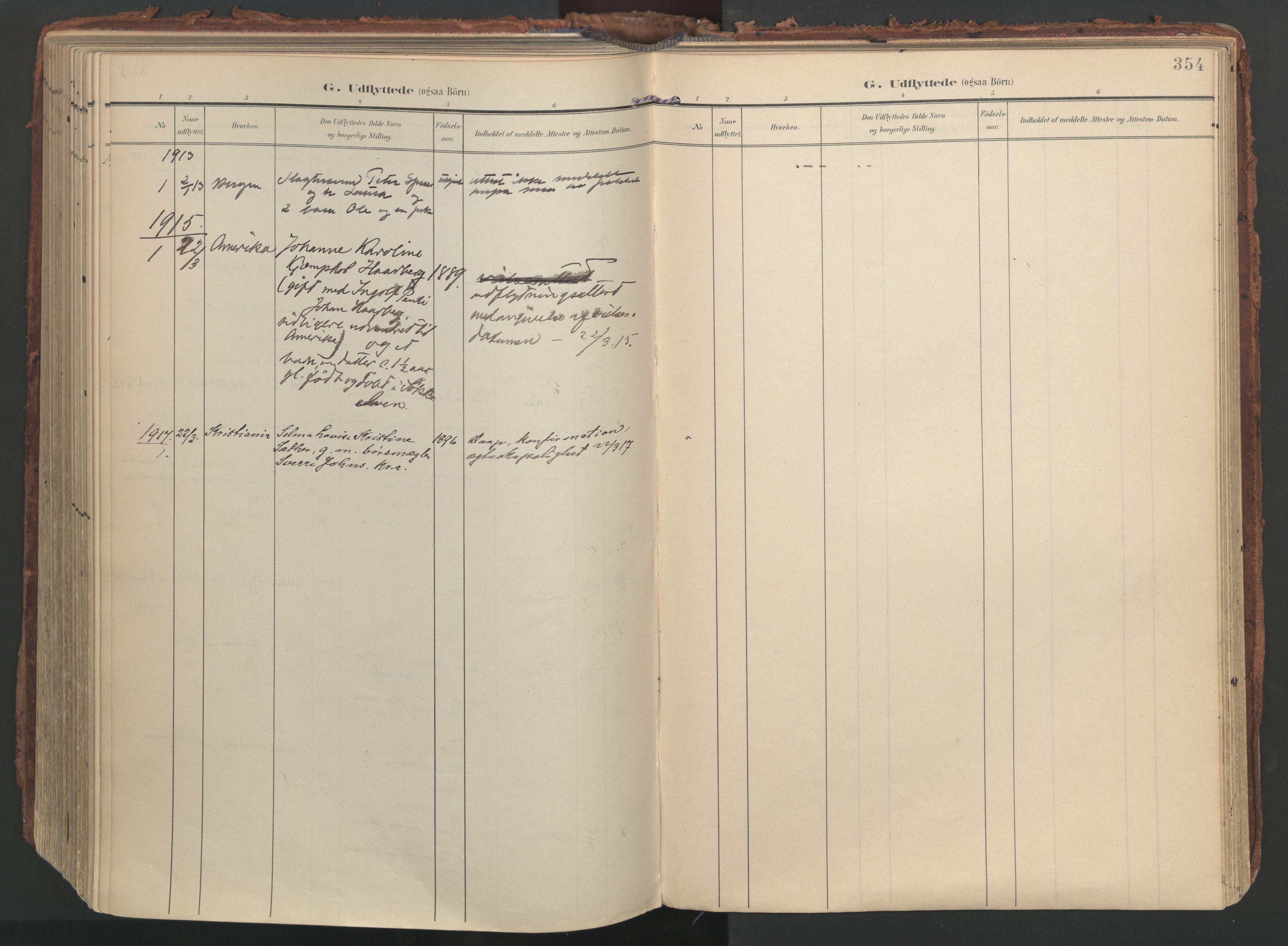 Ministerialprotokoller, klokkerbøker og fødselsregistre - Møre og Romsdal, SAT/A-1454/529/L0459: Parish register (official) no. 529A09, 1904-1917, p. 354