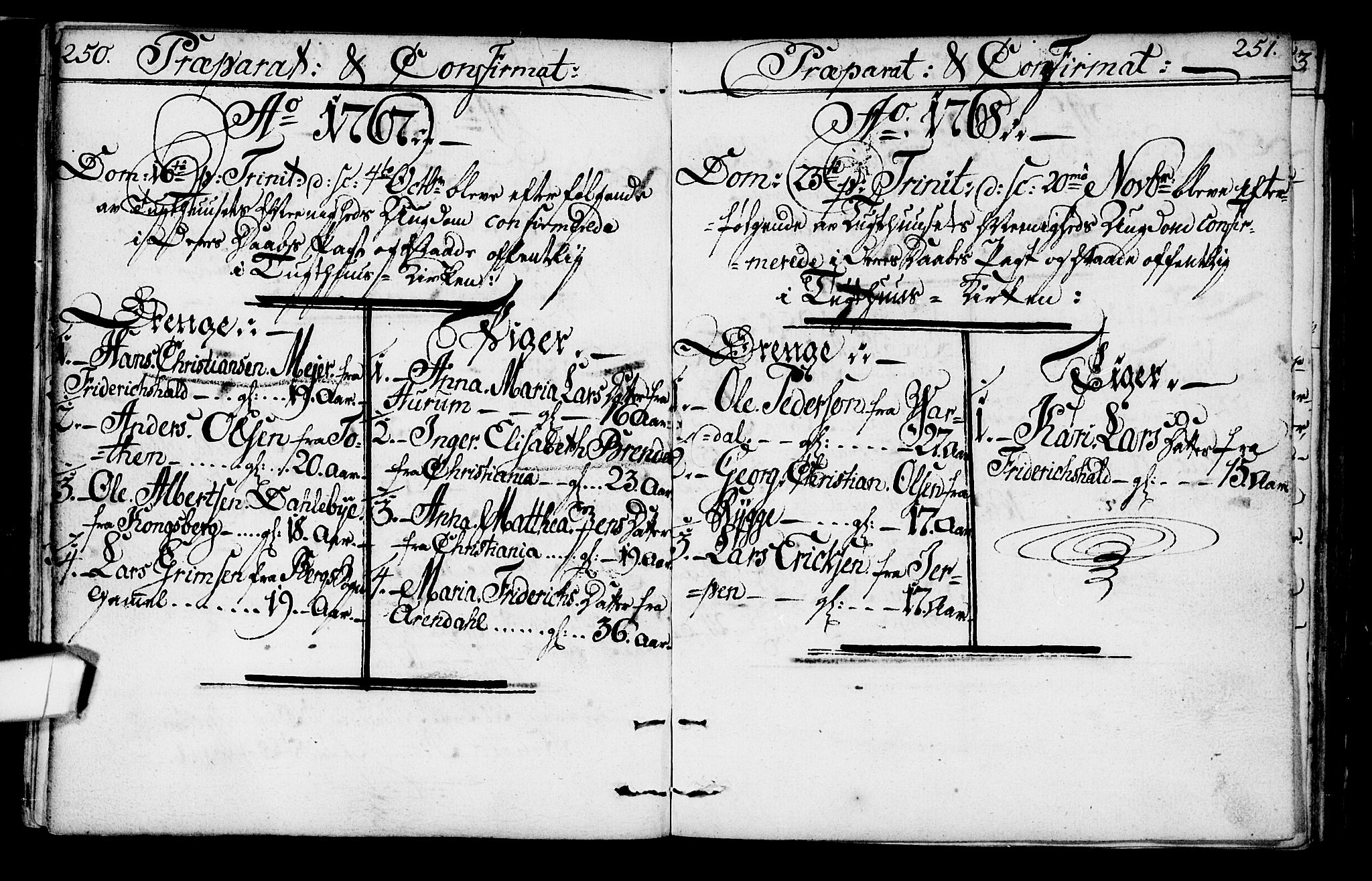 Kristiania tukthusprest Kirkebøker, SAO/A-10881/F/Fa/L0001: Parish register (official) no. 1, 1758-1828, p. 250-251