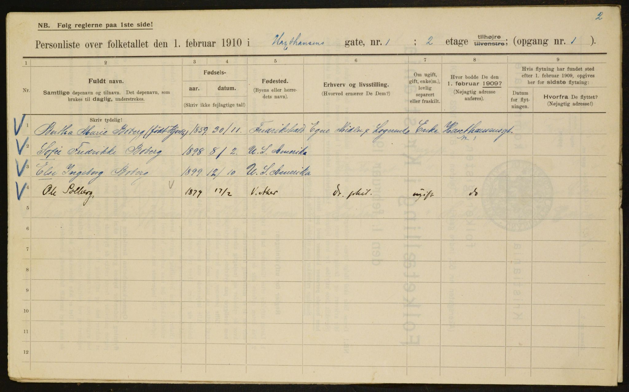 OBA, Municipal Census 1910 for Kristiania, 1910, p. 34379