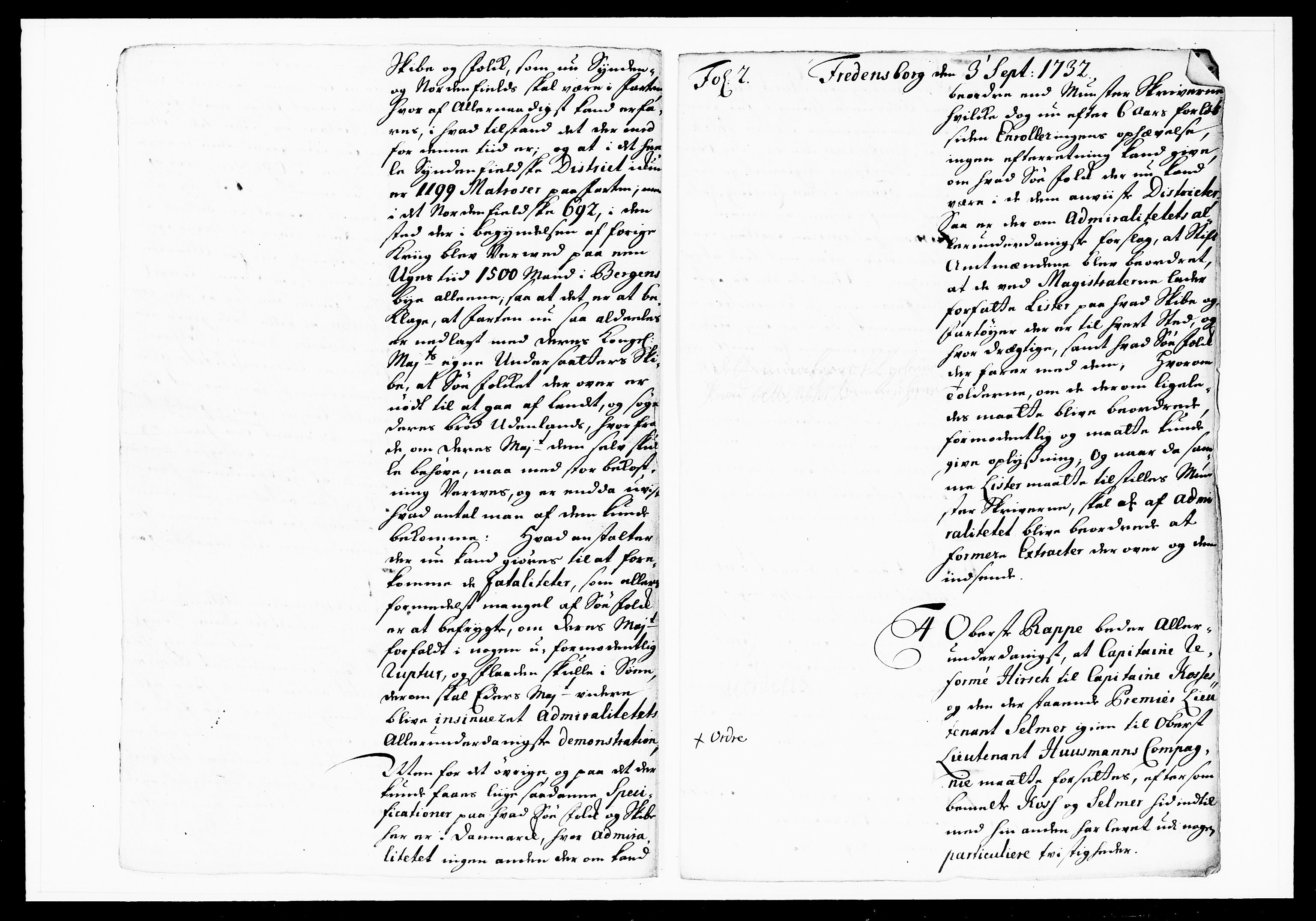 Krigskollegiet, Krigskancelliet, DRA/A-0006/-/1103-1107: Refererede sager, 1732, p. 229