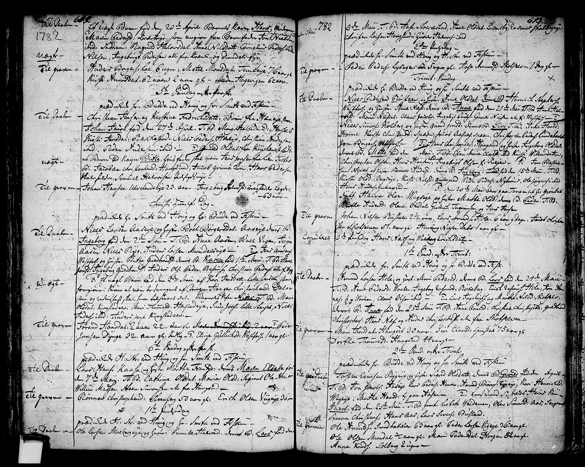 Eiker kirkebøker, SAKO/A-4/F/Fa/L0008: Parish register (official) no. I 8, 1764-1788, p. 612-613