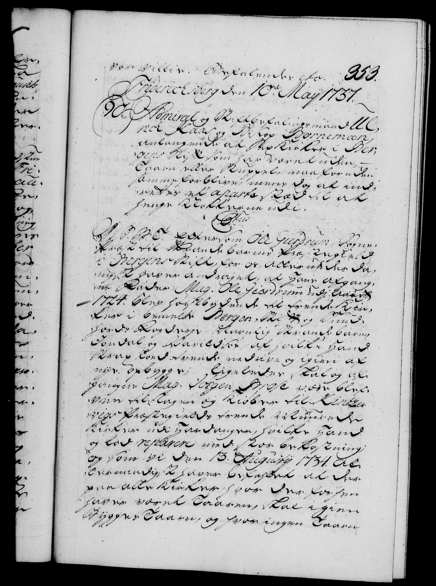 Danske Kanselli 1572-1799, RA/EA-3023/F/Fc/Fca/Fcab/L0027: Norske tegnelser, 1736-1737, p. 353a