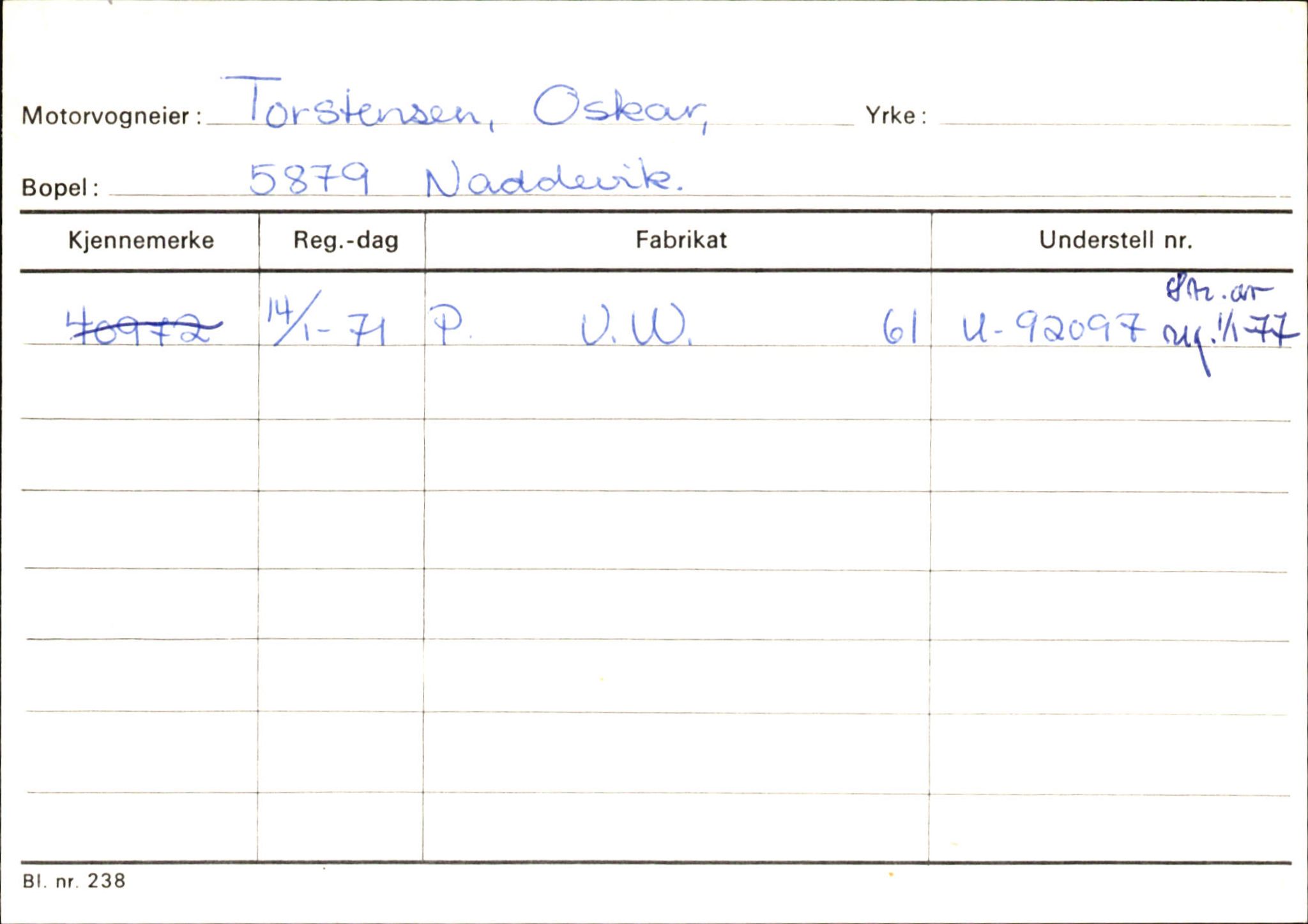 Statens vegvesen, Sogn og Fjordane vegkontor, AV/SAB-A-5301/4/F/L0146: Registerkort Årdal R-Å samt diverse kort, 1945-1975, p. 937