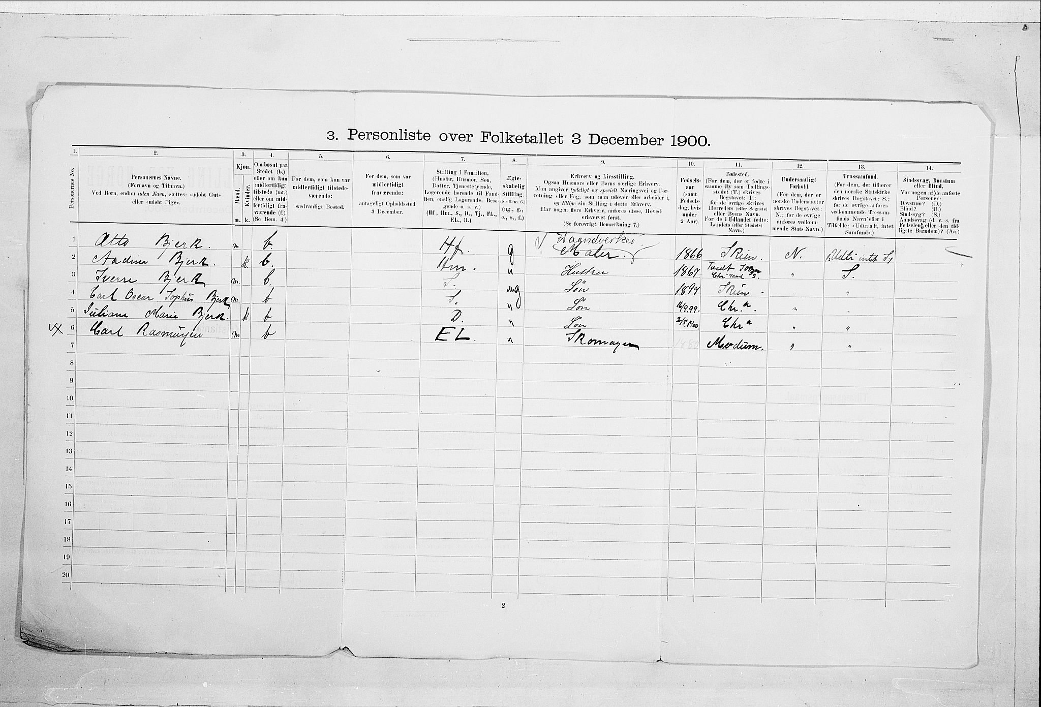 SAO, 1900 census for Kristiania, 1900, p. 111828