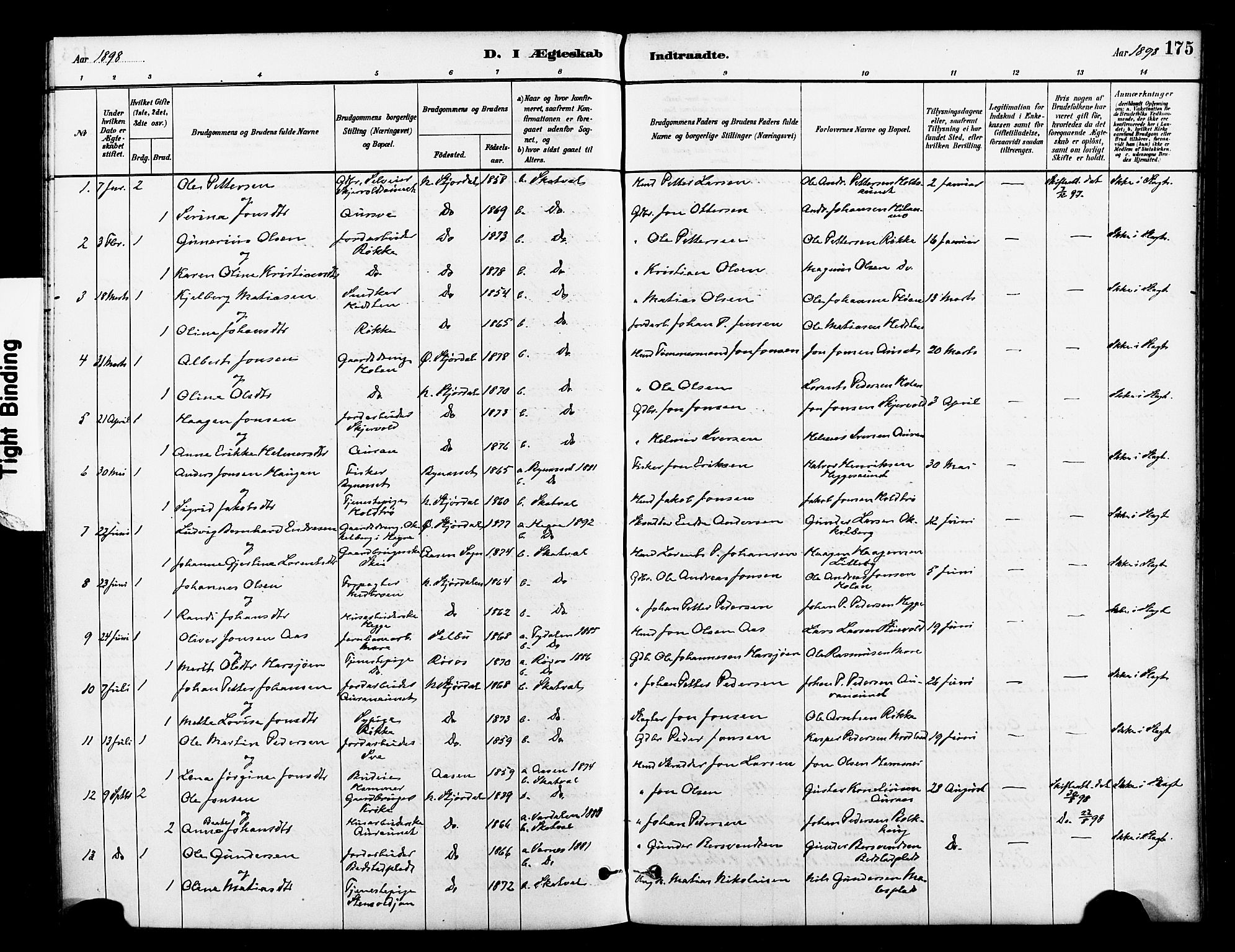 Ministerialprotokoller, klokkerbøker og fødselsregistre - Nord-Trøndelag, SAT/A-1458/712/L0100: Parish register (official) no. 712A01, 1880-1900, p. 175