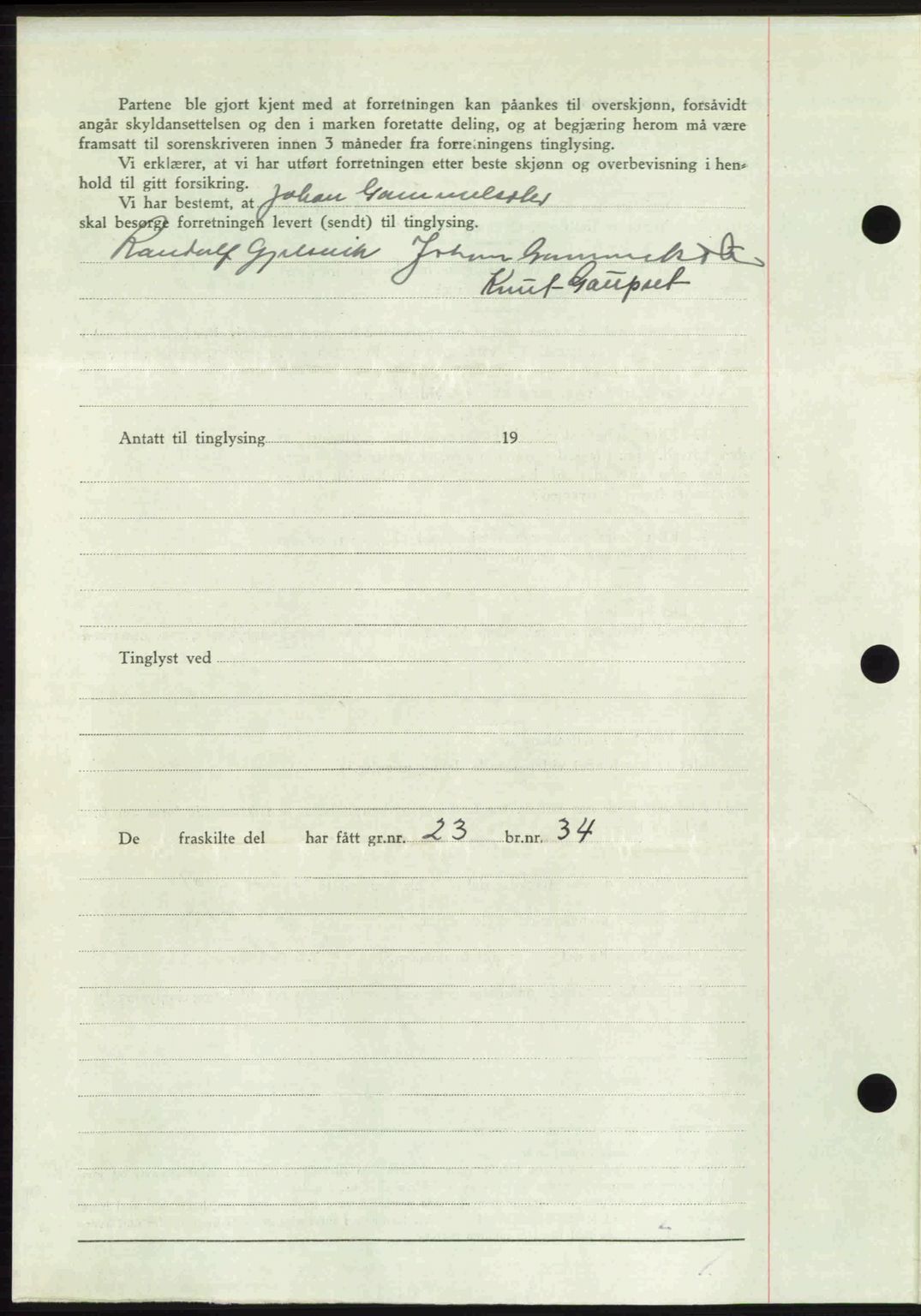 Romsdal sorenskriveri, SAT/A-4149/1/2/2C: Mortgage book no. A24, 1947-1947, Diary no: : 2909/1947