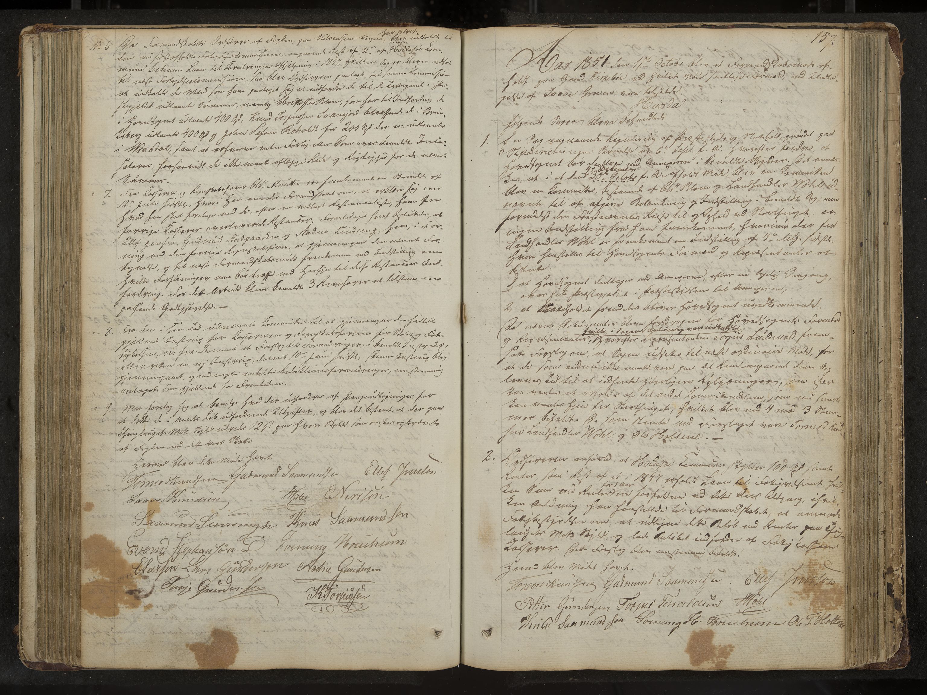 Kviteseid formannskap og sentraladministrasjon, IKAK/0829021/A/Aa/L0001: Møtebok med register, 1837-1866, p. 157