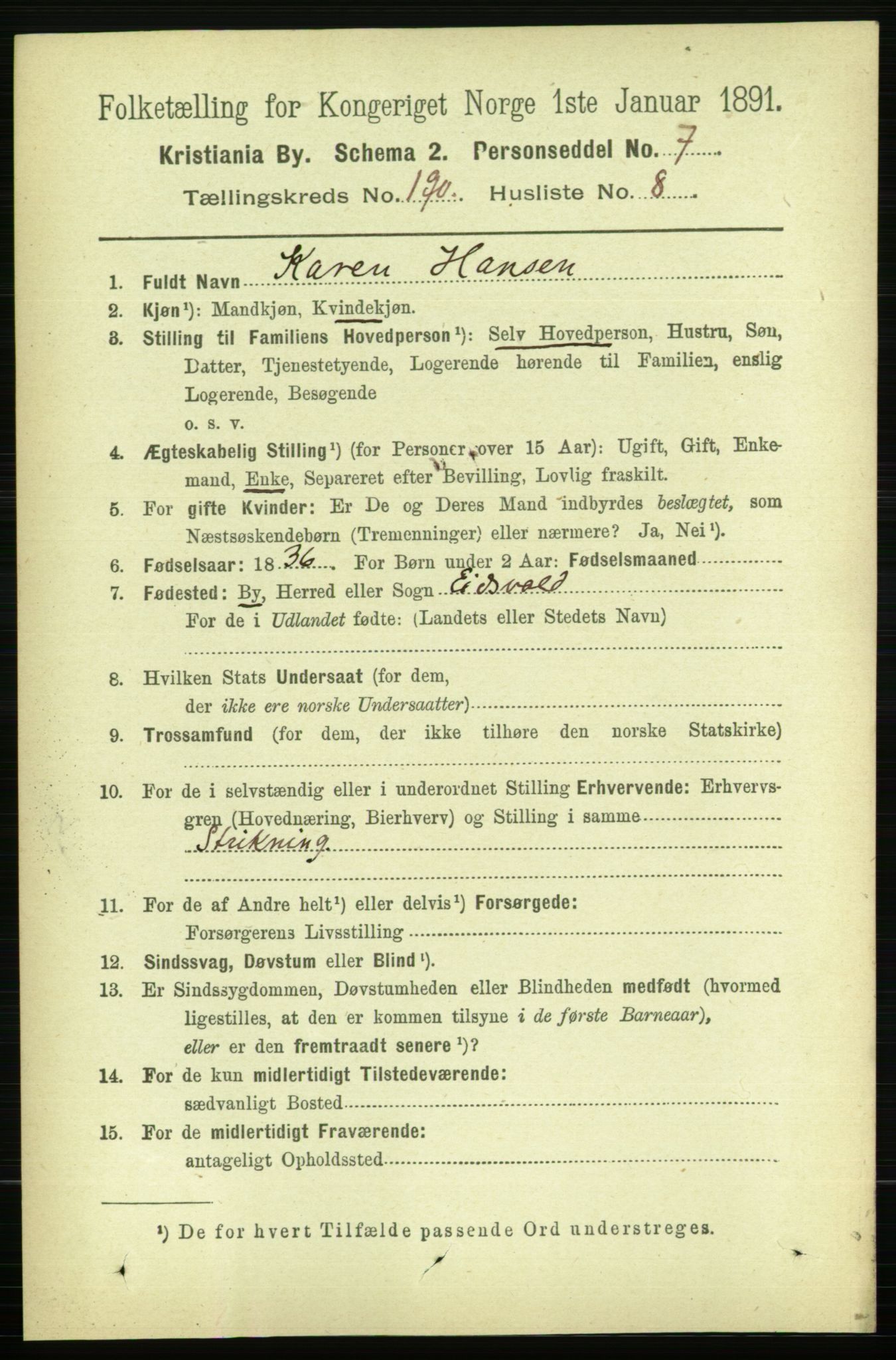 RA, 1891 census for 0301 Kristiania, 1891, p. 114151