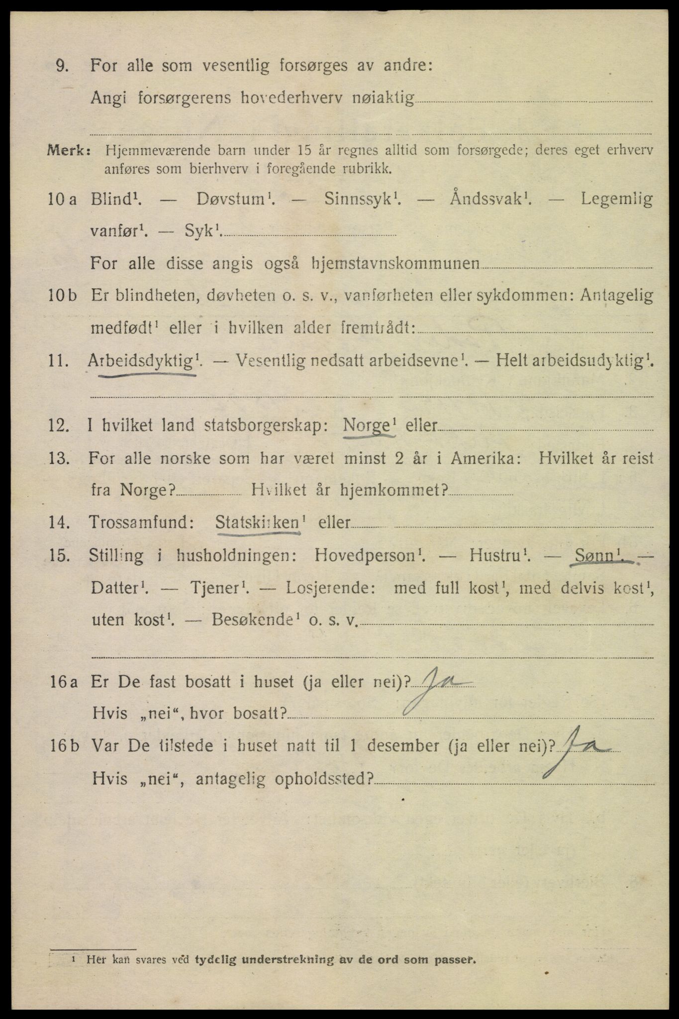 SAK, 1920 census for Flekkefjord, 1920, p. 6397