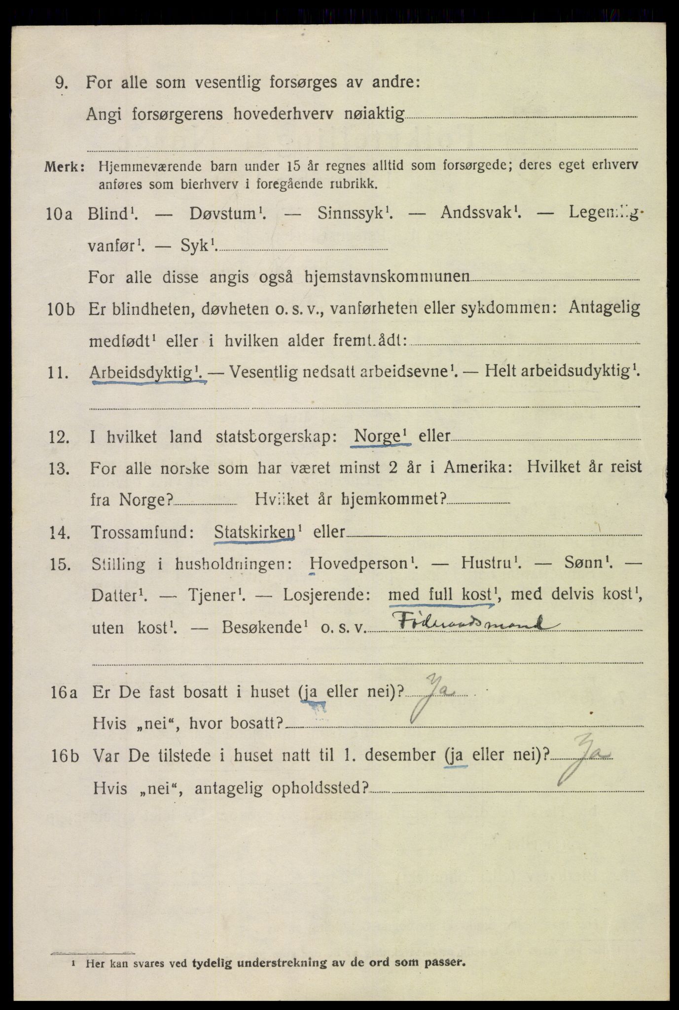 SAH, 1920 census for Torpa, 1920, p. 5234