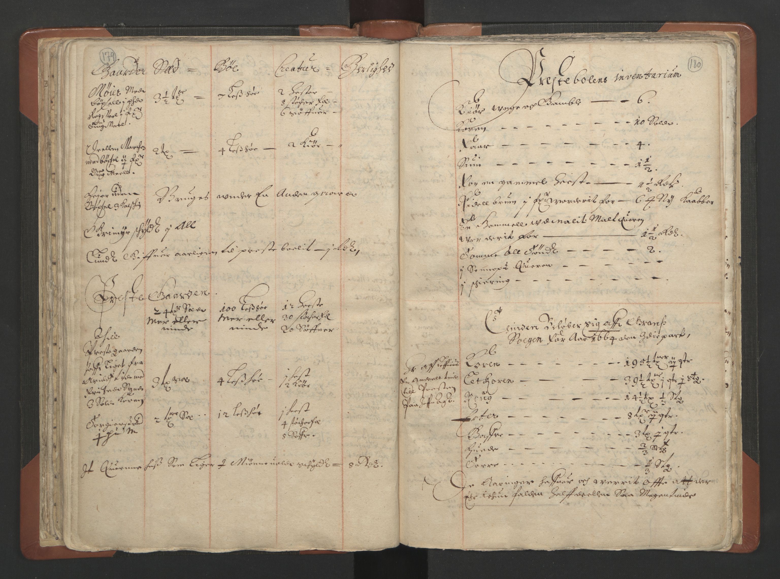 RA, Vicar's Census 1664-1666, no. 7: Hadeland deanery, 1664-1666, p. 179-180