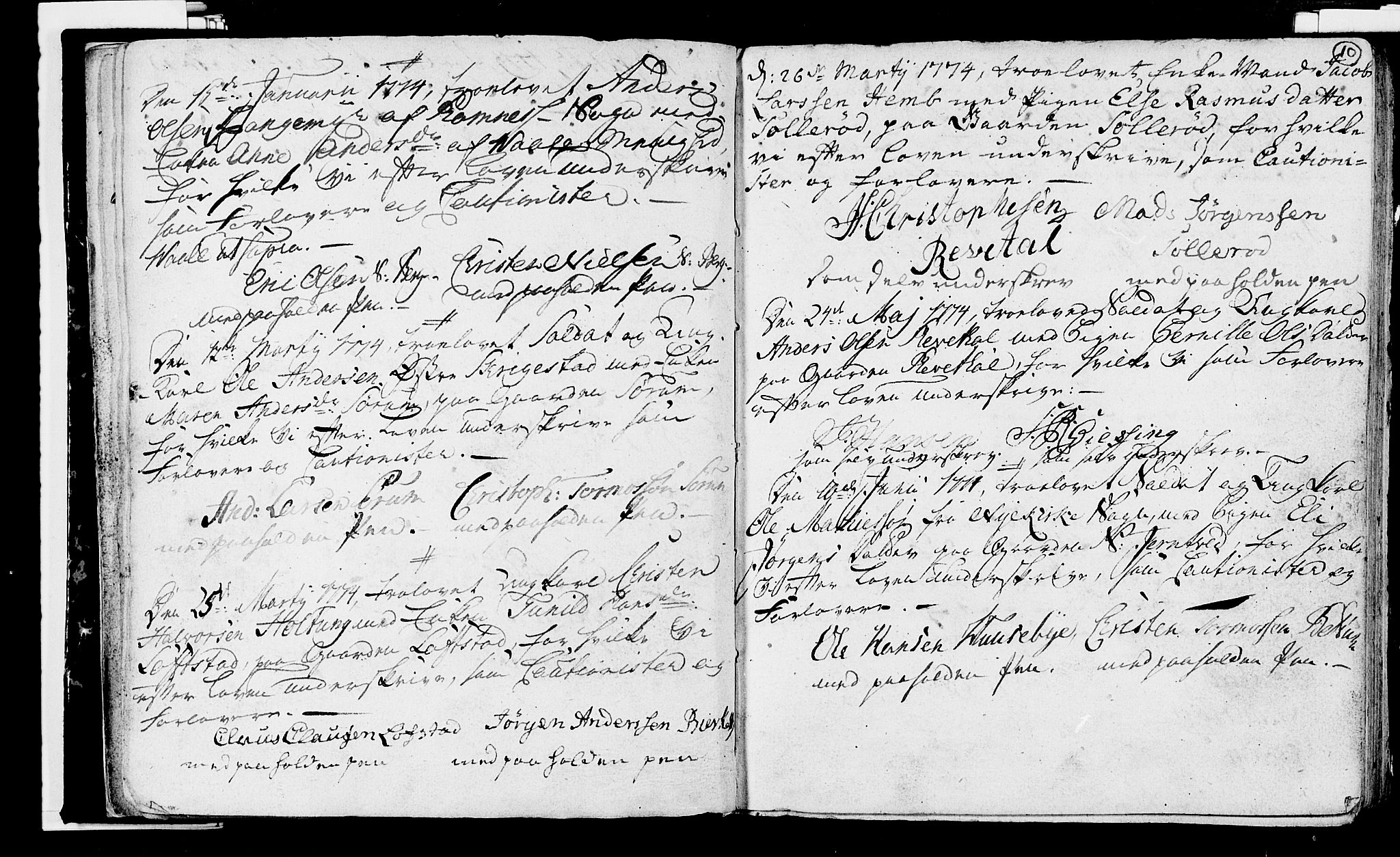 Våle kirkebøker, AV/SAKO-A-334/H/Hb/L0002: Best man's statements no. 2, 1756-1799, p. 10