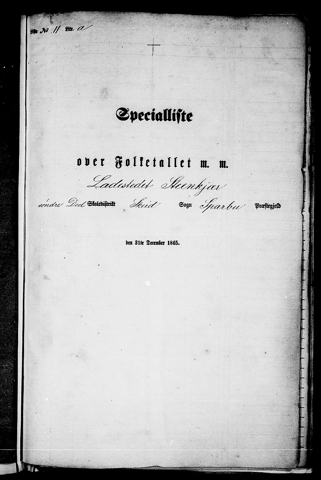 RA, 1865 census for Sparbu, 1865, p. 221