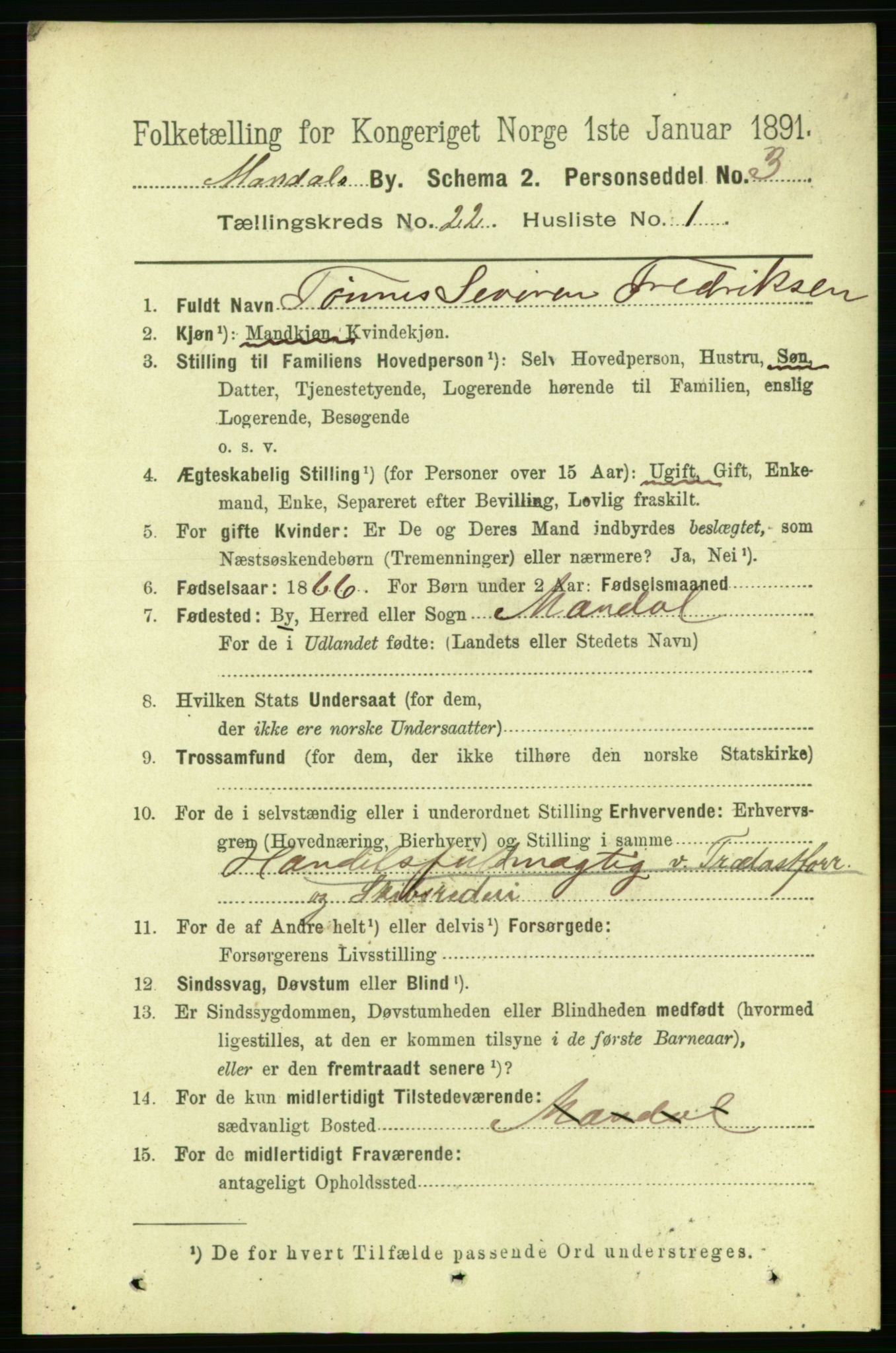 RA, 1891 census for 1002 Mandal, 1891, p. 4173