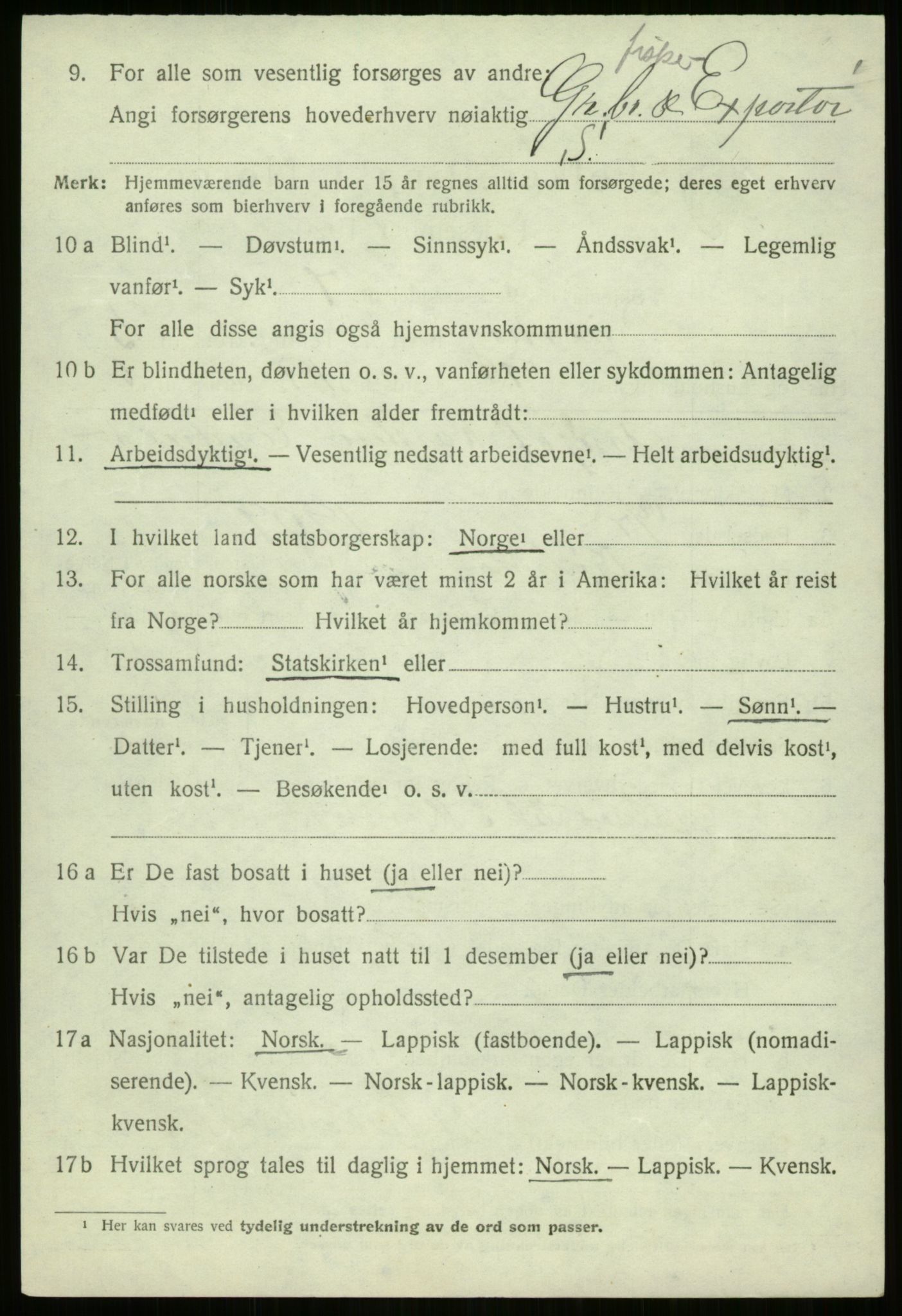 SATØ, 1920 census for Bjarkøy, 1920, p. 2396