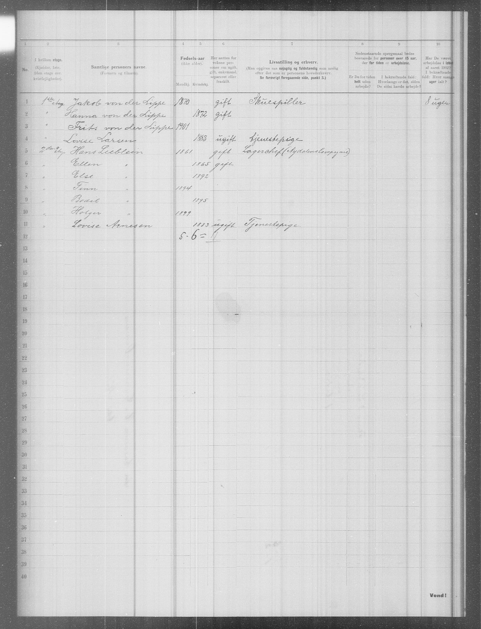 OBA, Municipal Census 1902 for Kristiania, 1902, p. 8547