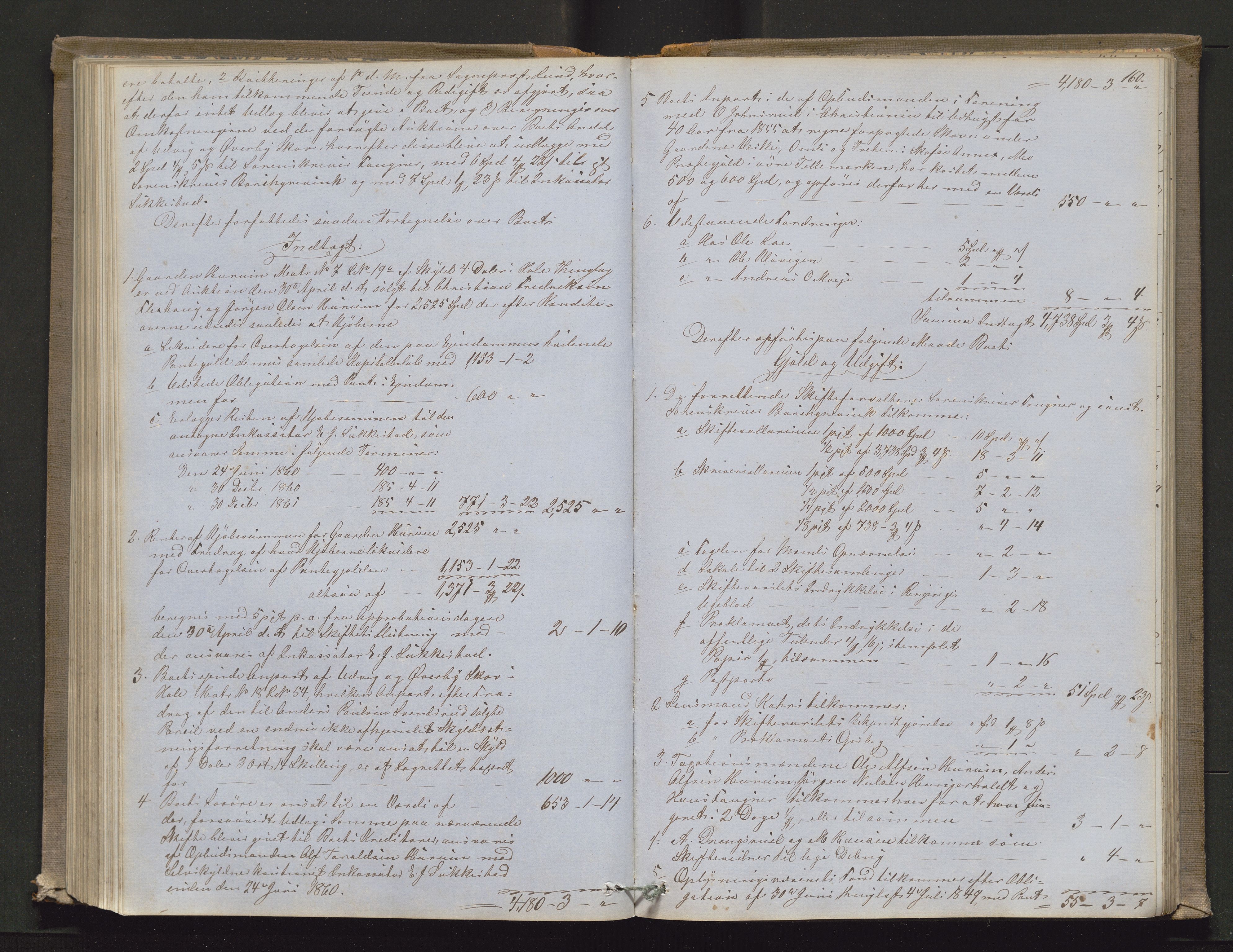 Ringerike sorenskriveri, AV/SAKO-A-105/H/Hb/Hbd/Hbda/L0004: Skifteutlodningsprotokoll, 1857-1862, p. 159b-160a