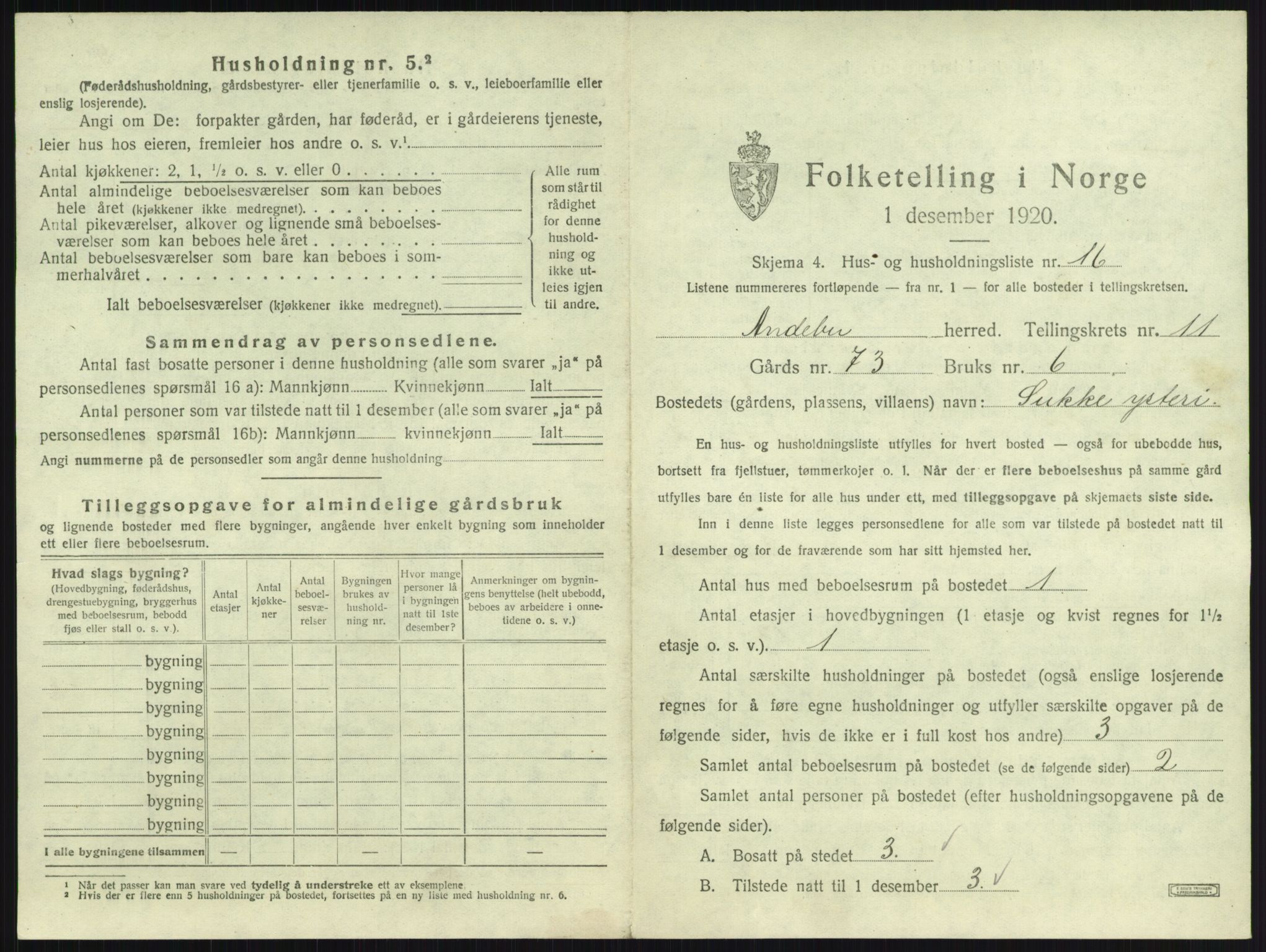 SAKO, 1920 census for Andebu, 1920, p. 621