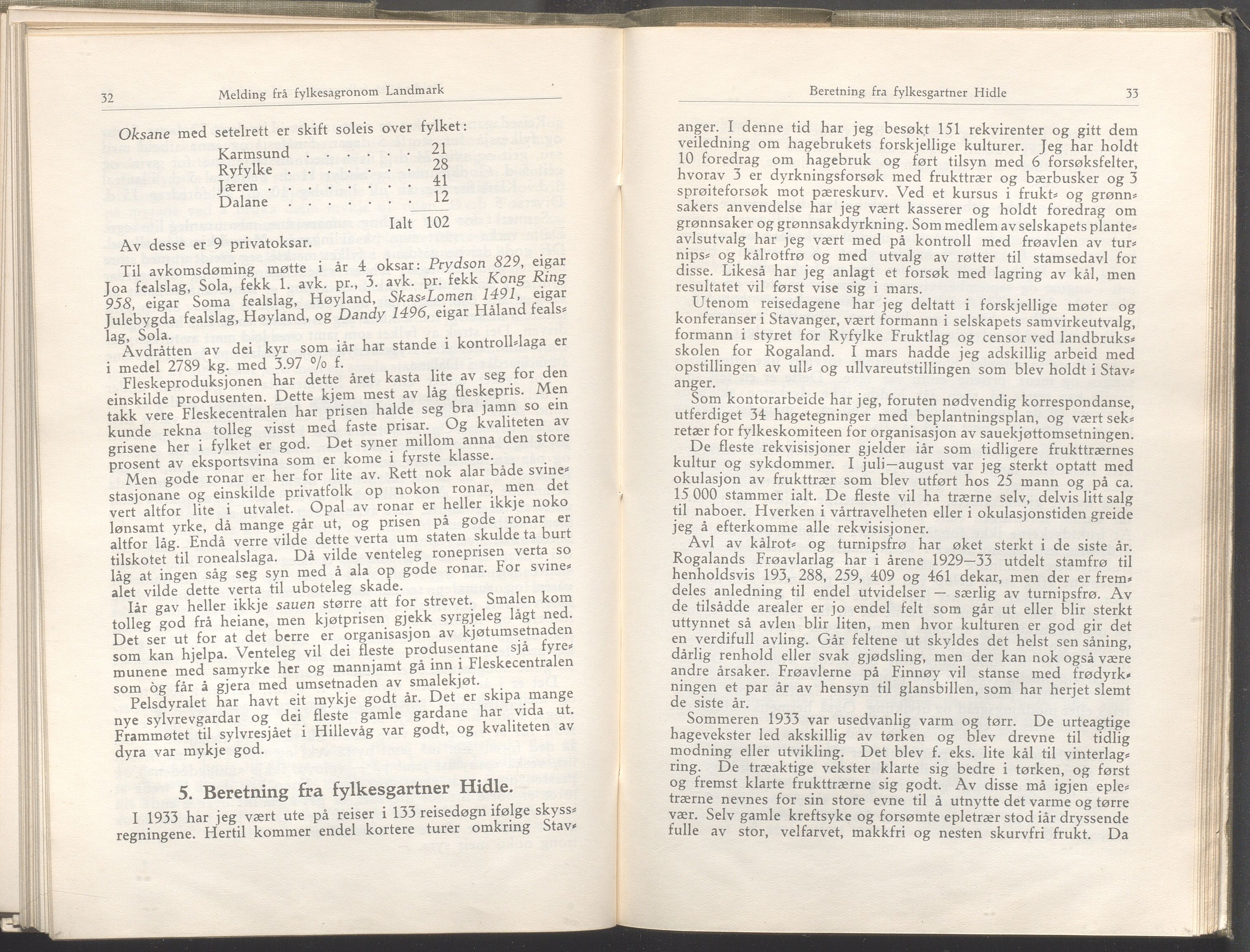 Rogaland fylkeskommune - Fylkesrådmannen , IKAR/A-900/A/Aa/Aaa/L0053: Møtebok , 1934, p. 32-33