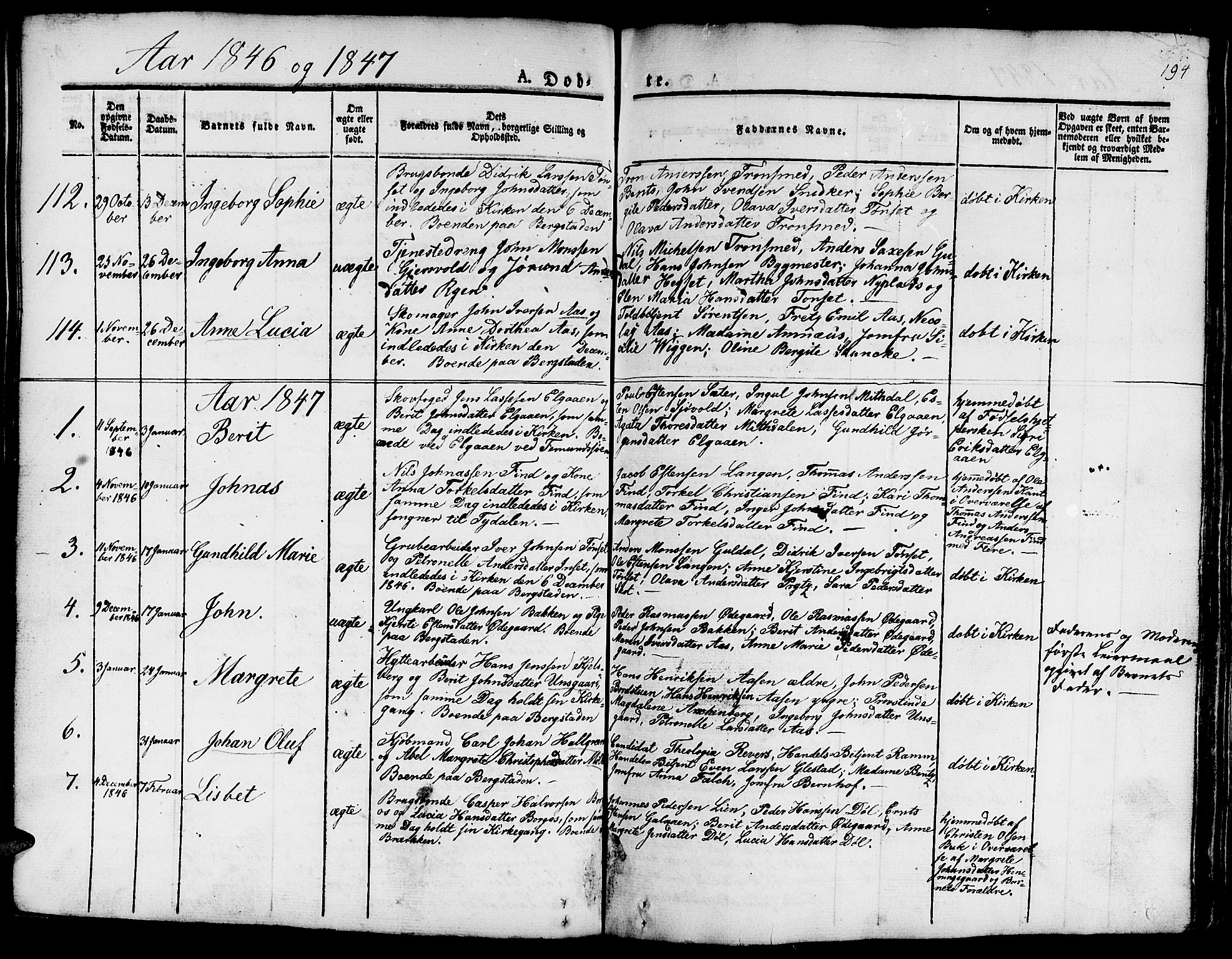 Ministerialprotokoller, klokkerbøker og fødselsregistre - Sør-Trøndelag, SAT/A-1456/681/L0938: Parish register (copy) no. 681C02, 1829-1879, p. 194