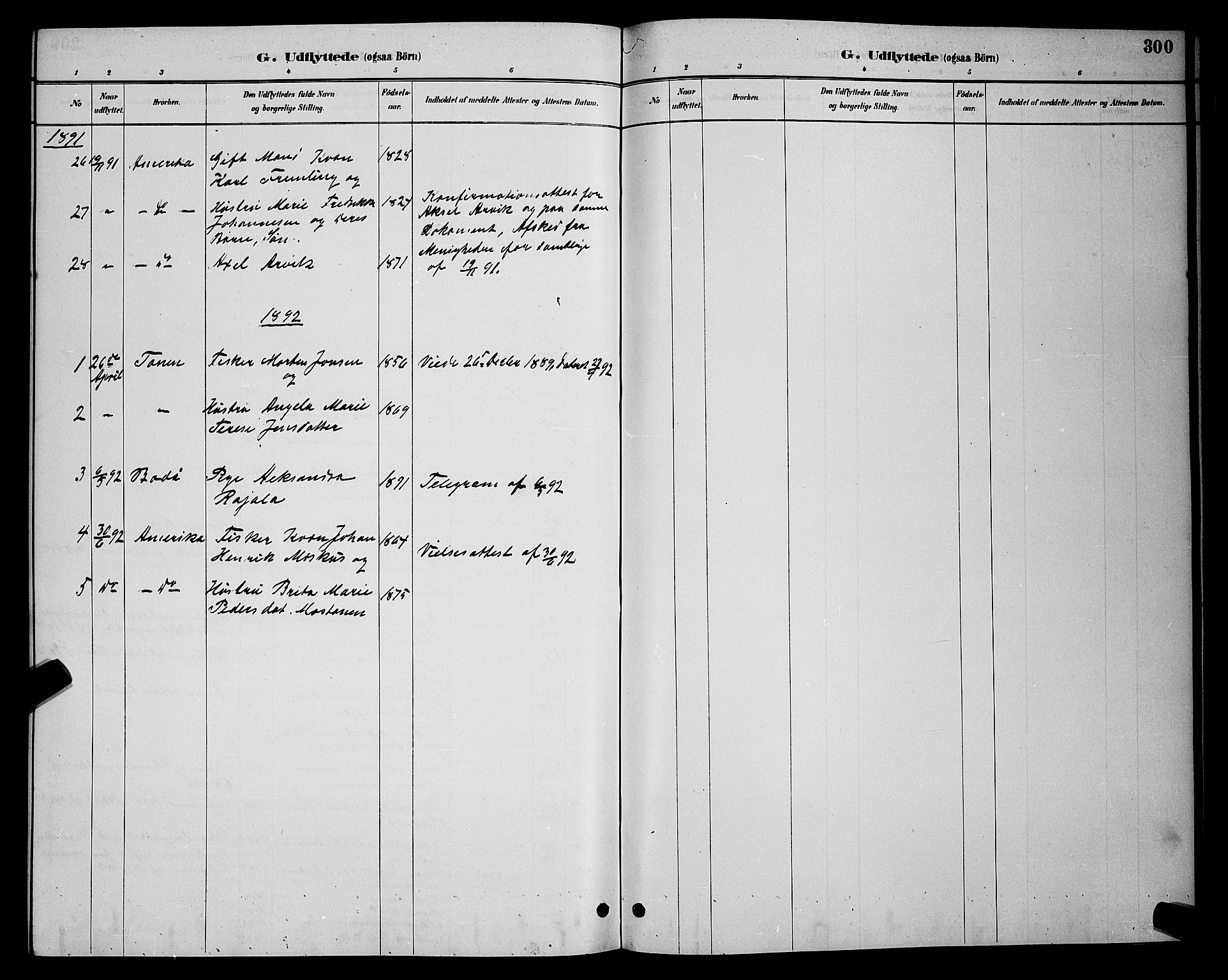 Vardø sokneprestkontor, SATØ/S-1332/H/Hb/L0005klokker: Parish register (copy) no. 5, 1887-1892, p. 300