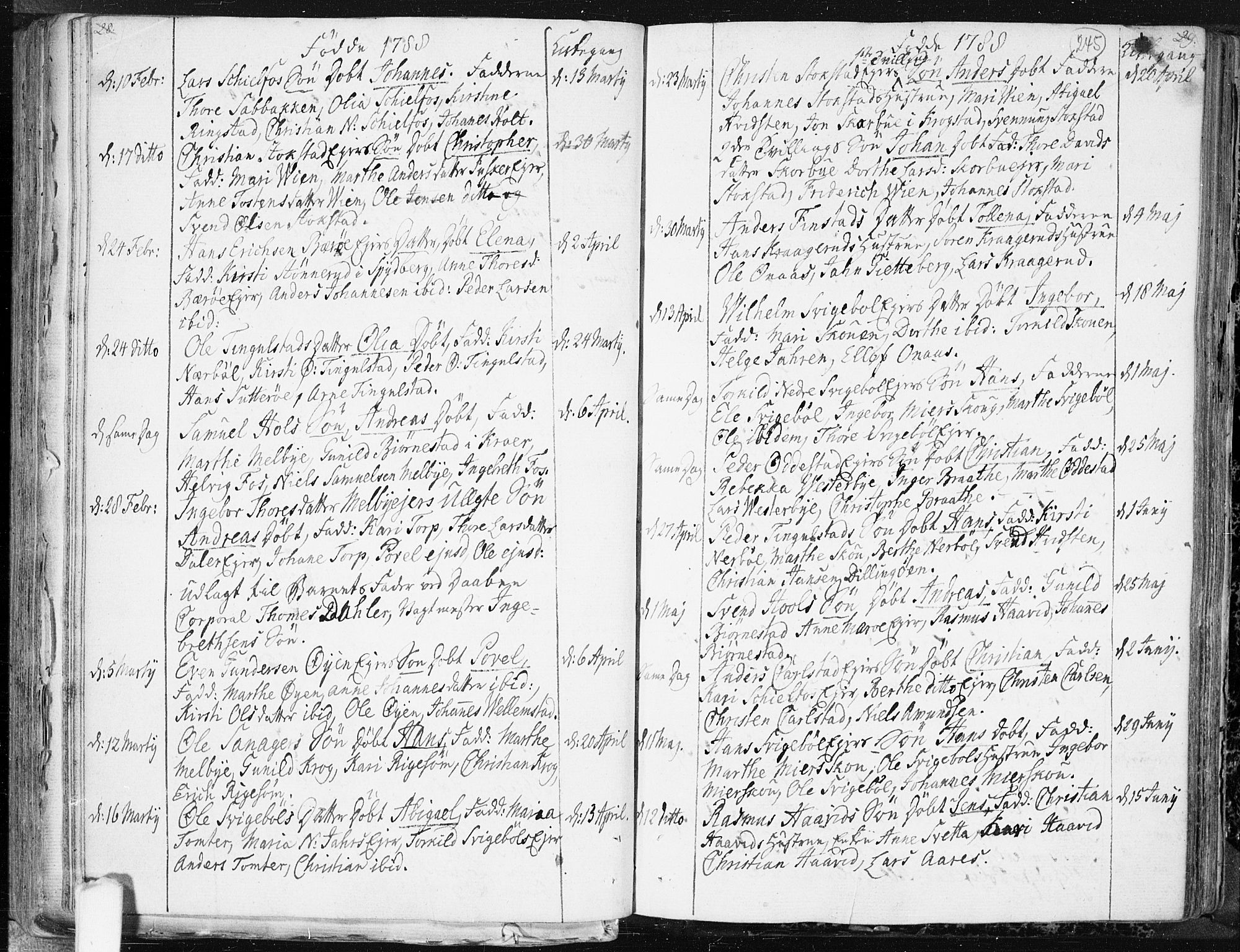 Hobøl prestekontor Kirkebøker, AV/SAO-A-2002/F/Fa/L0001: Parish register (official) no. I 1, 1733-1814, p. 245