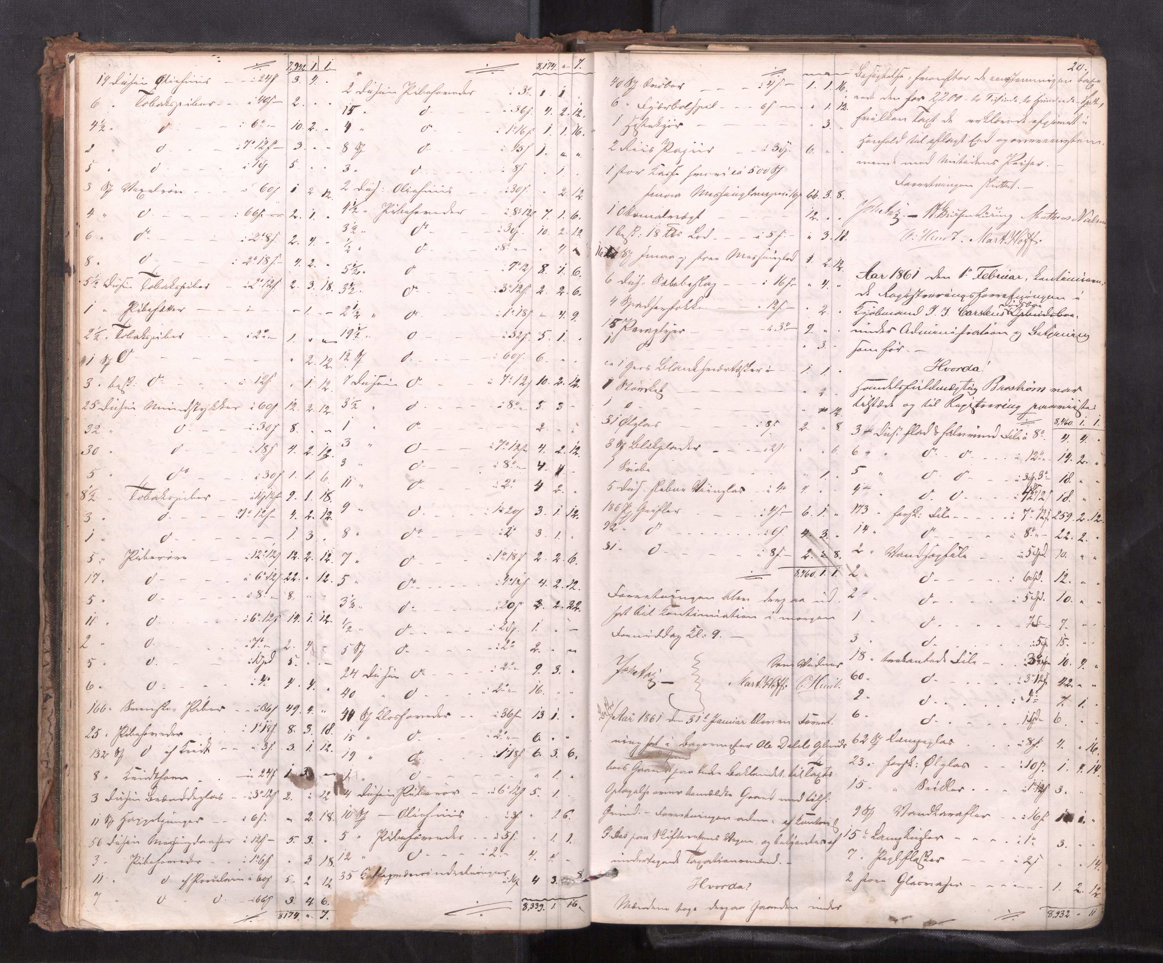 Trondheim byfogd, AV/SAT-A-0003/1/3/3C/L0003: Skifteregistreringsprotokoll - 12/12-19/3. (m/ register) U, 1860-1864, p. 20