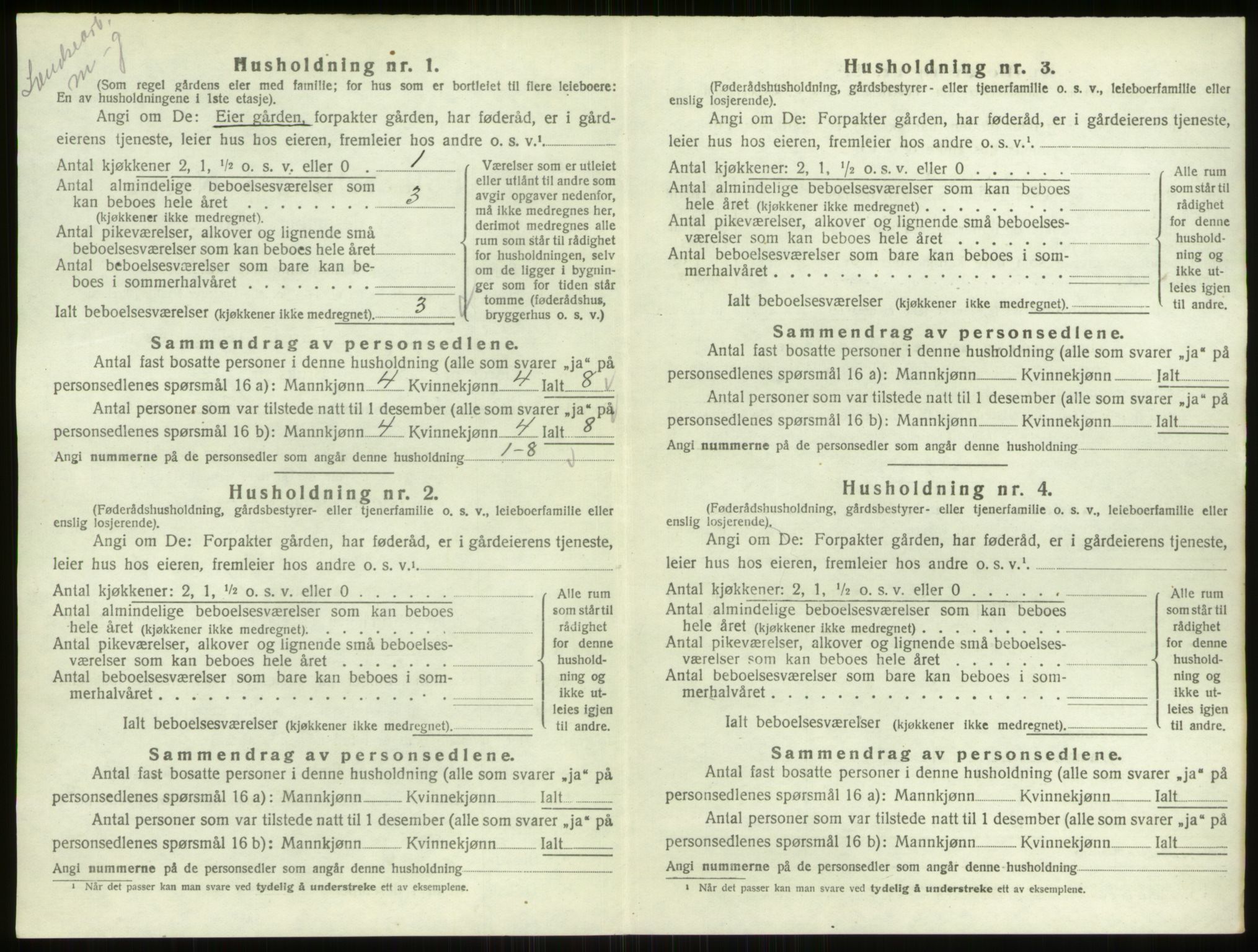 SAO, 1920 census for Varteig, 1920, p. 277