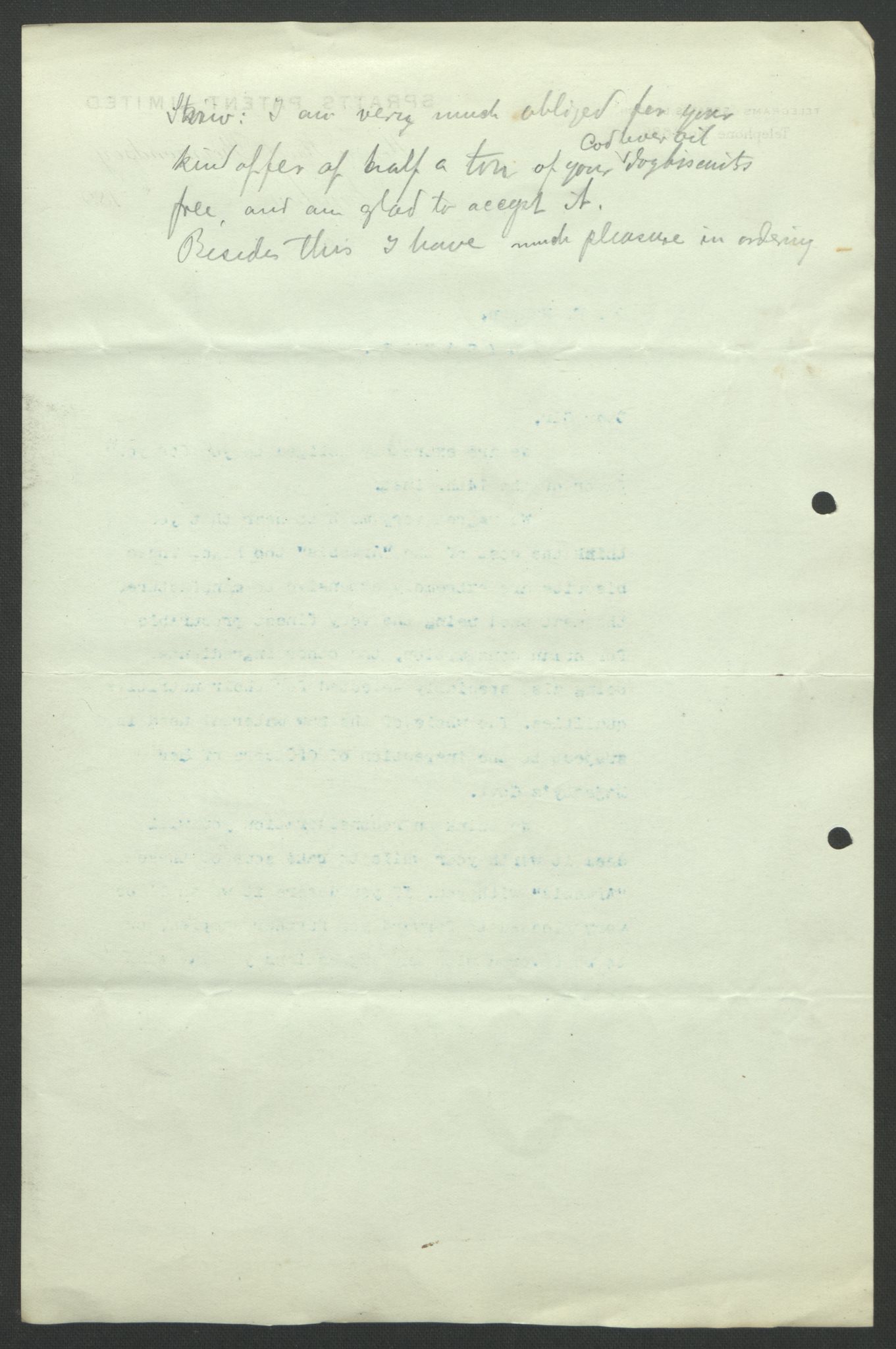 Arbeidskomitéen for Fridtjof Nansens polarekspedisjon, AV/RA-PA-0061/D/L0004: Innk. brev og telegrammer vedr. proviant og utrustning, 1892-1893, p. 480