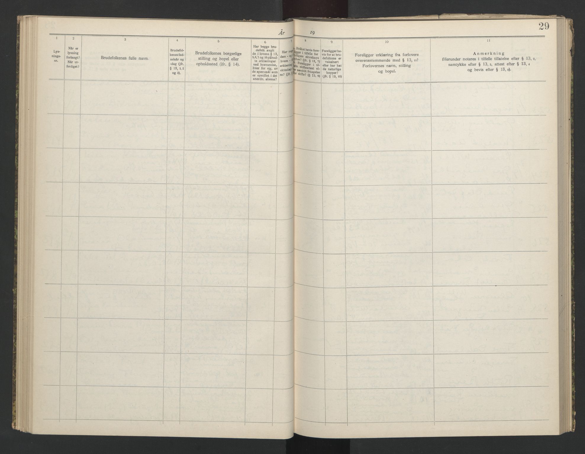 Aker sorenskriveri, AV/SAO-A-10895/L/Lb/L0002: Lysningsbok, 1942-1943, p. 29