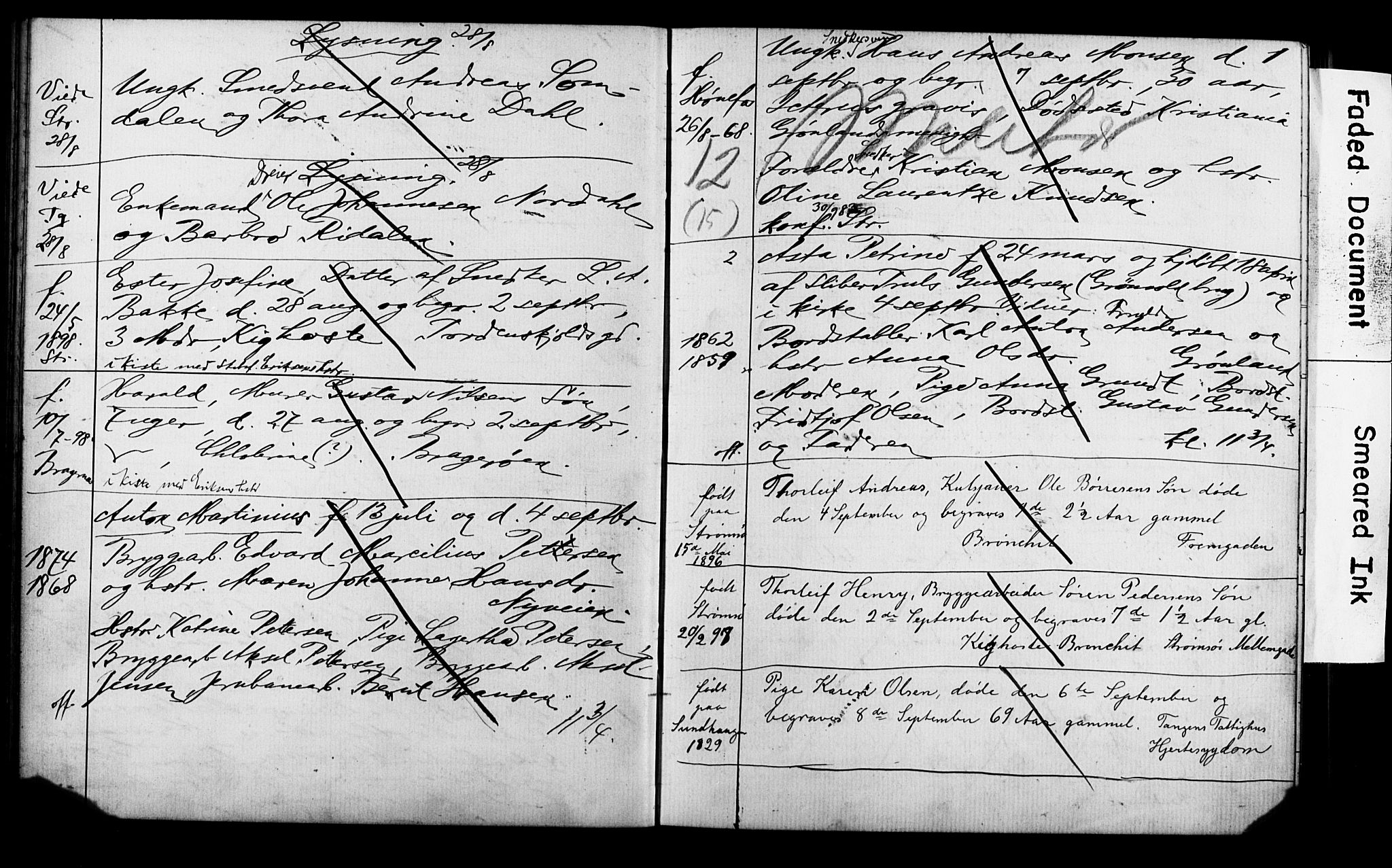 Strømsø kirkebøker, SAKO/A-246/Y/Ya/L0005: Parish register draft no. I 5, 1897-1903