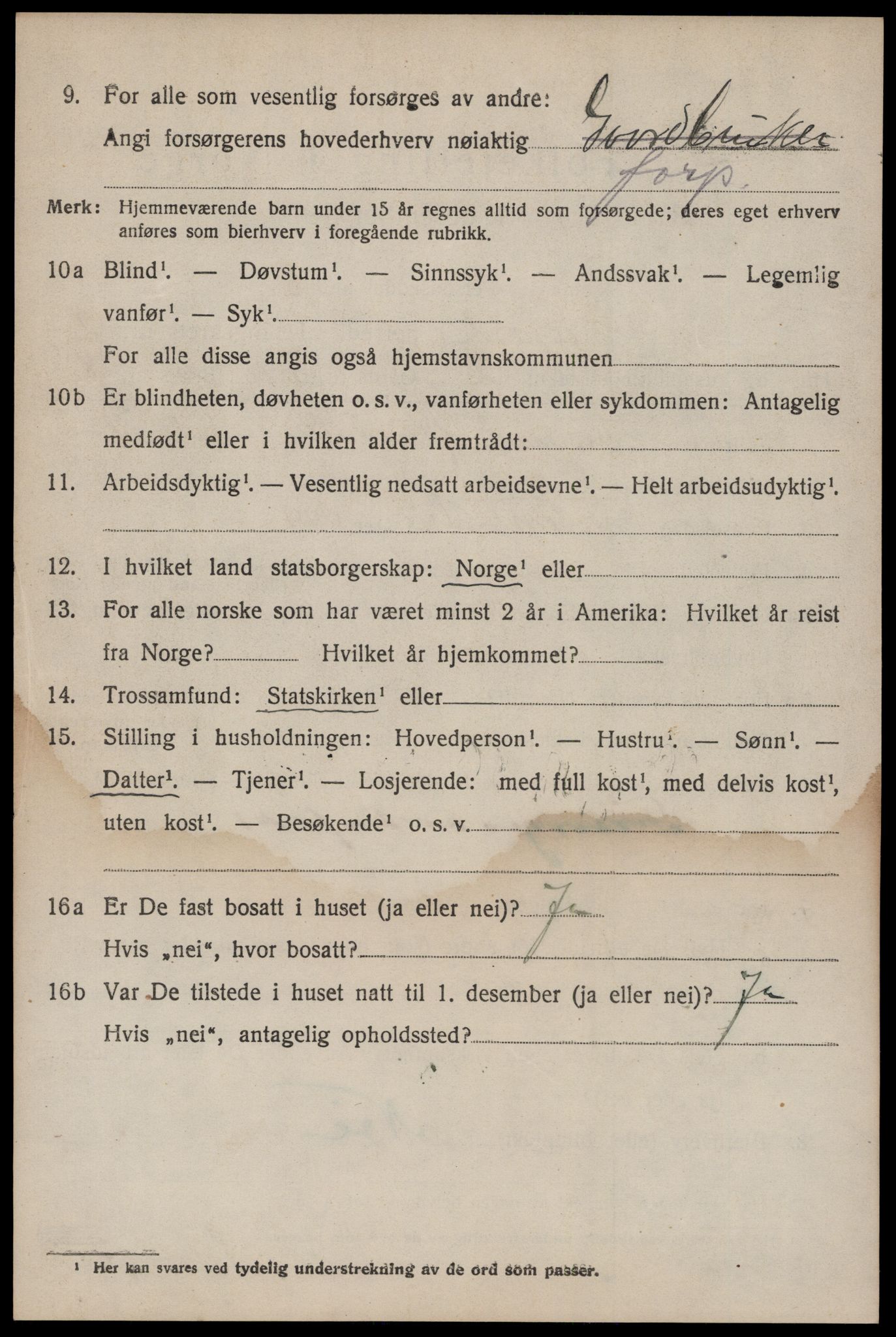 SAKO, 1920 census for Seljord, 1920, p. 1549