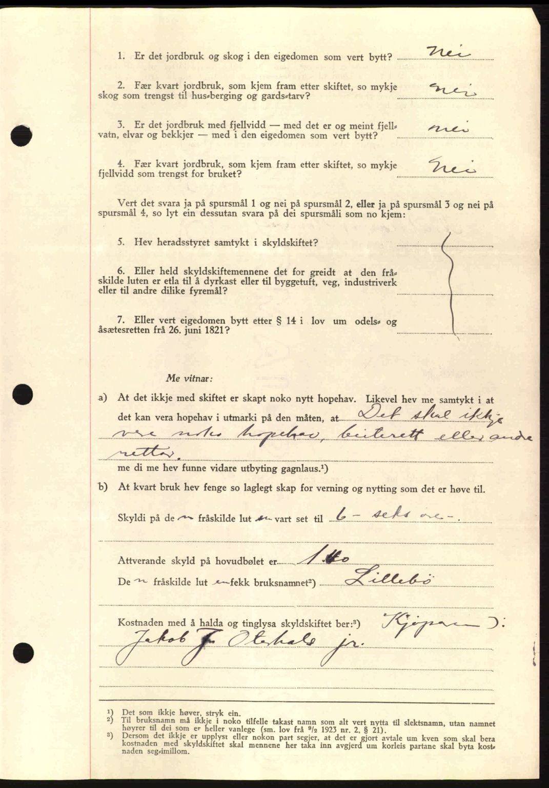 Romsdal sorenskriveri, AV/SAT-A-4149/1/2/2C: Mortgage book no. A8, 1939-1940, Diary no: : 1042/1940