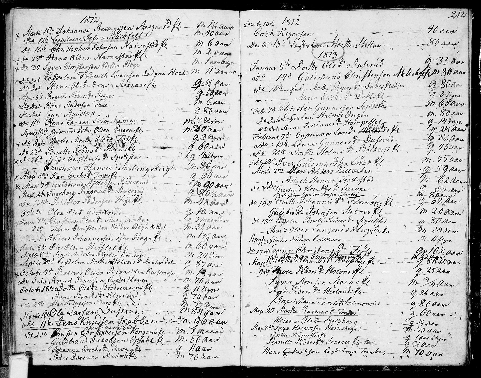 Eidsberg prestekontor Kirkebøker, SAO/A-10905/F/Fa/L0006: Parish register (official) no. I 6, 1807-1814, p. 212