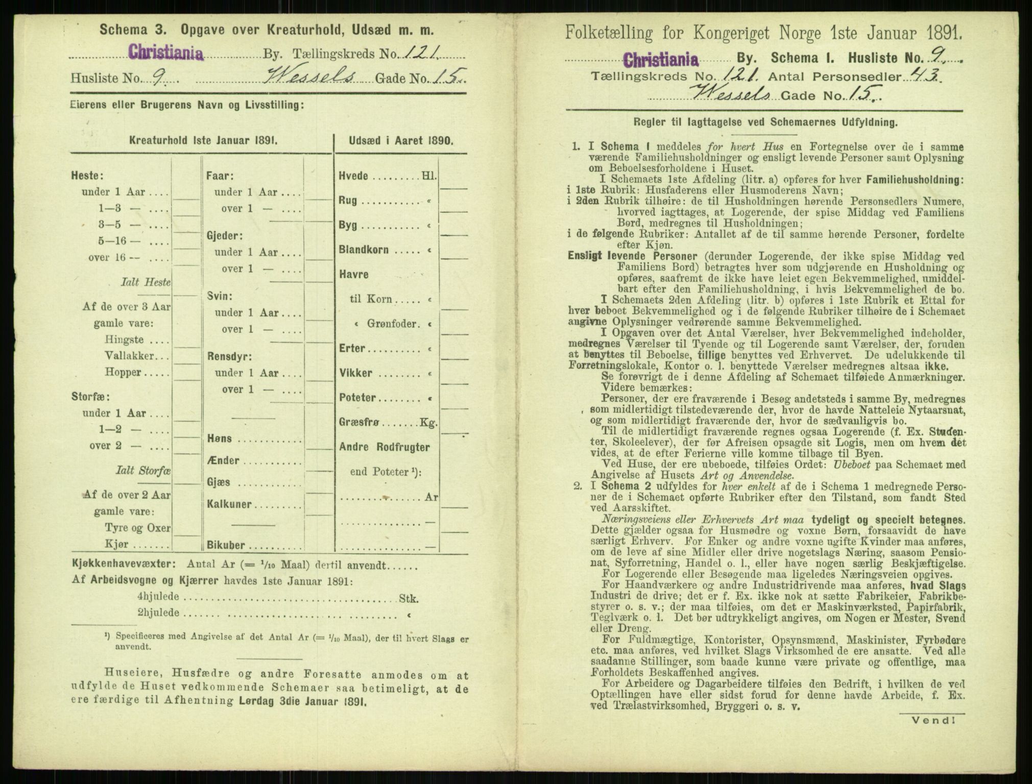 RA, 1891 census for 0301 Kristiania, 1891, p. 64198