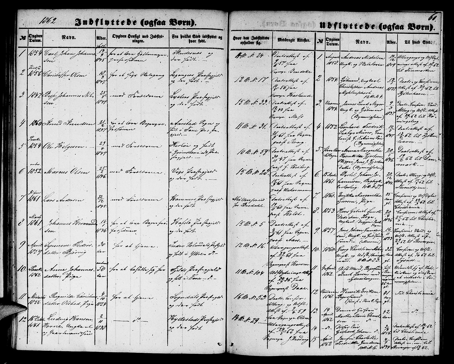 Domkirken sokneprestembete, SAB/A-74801/H/Hab/L0044: Parish register (copy) no. F 1, 1856-1879, p. 60