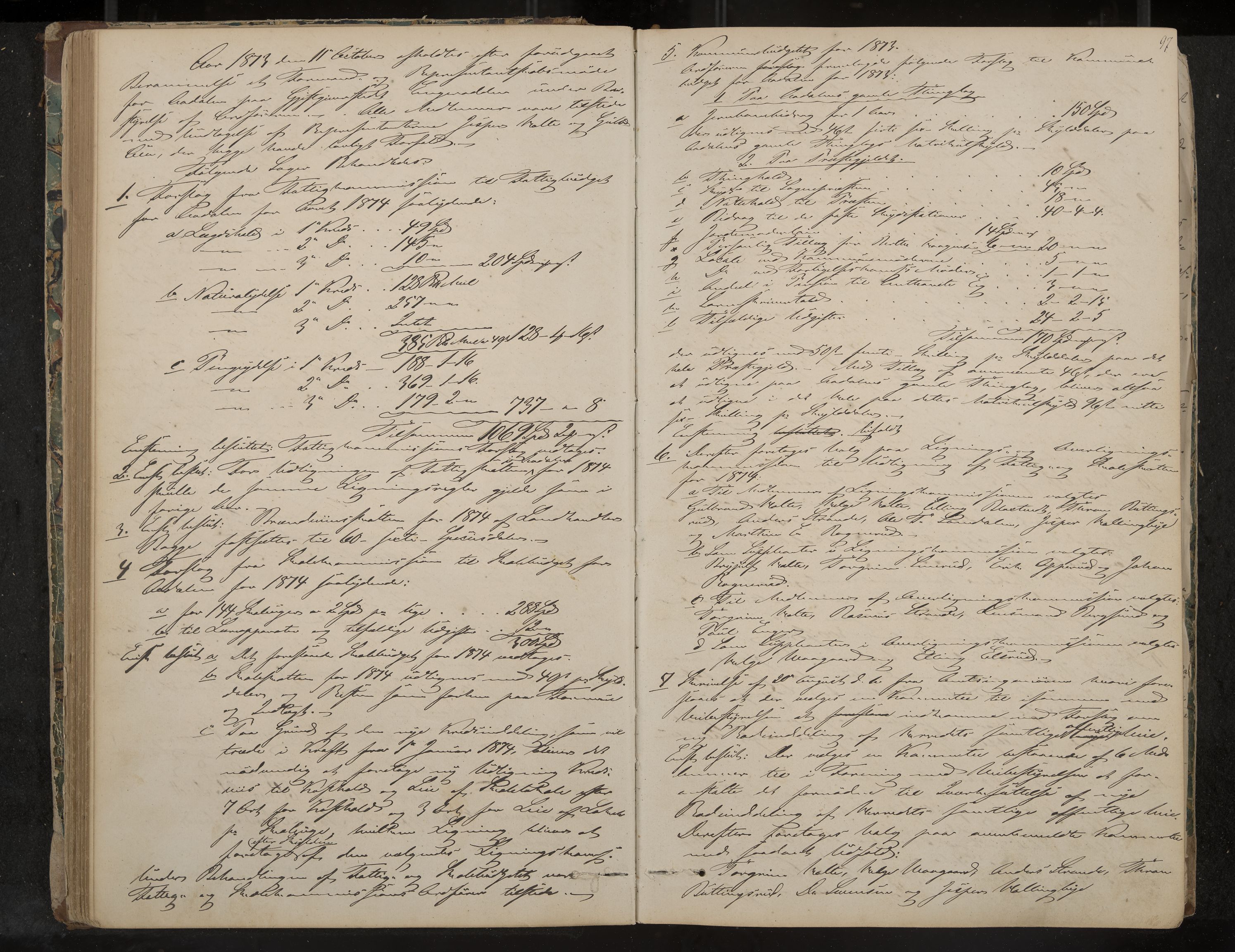 Ådal formannskap og sentraladministrasjon, IKAK/0614021/A/Aa/L0001: Møtebok, 1858-1891, p. 97