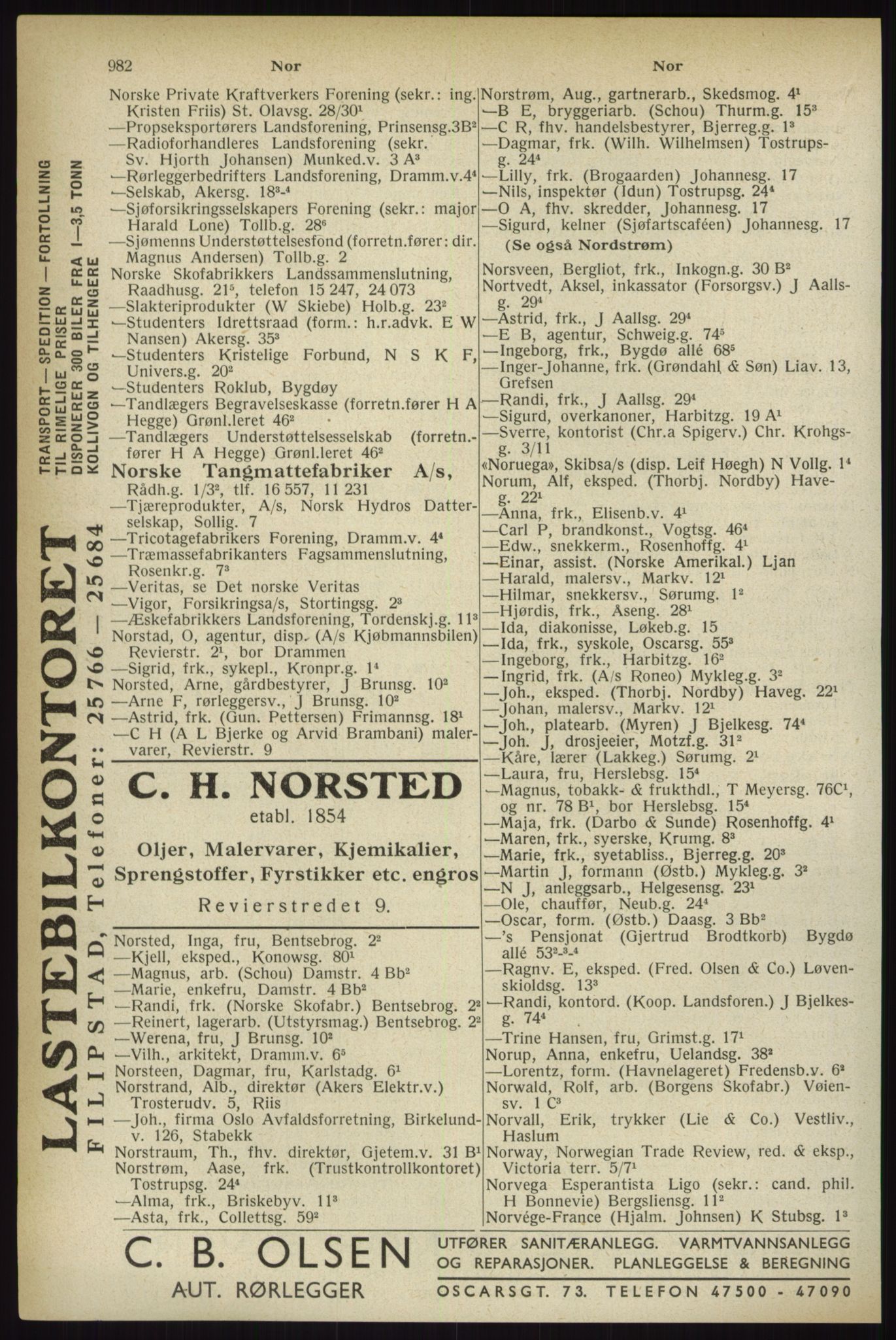 Kristiania/Oslo adressebok, PUBL/-, 1933, p. 982